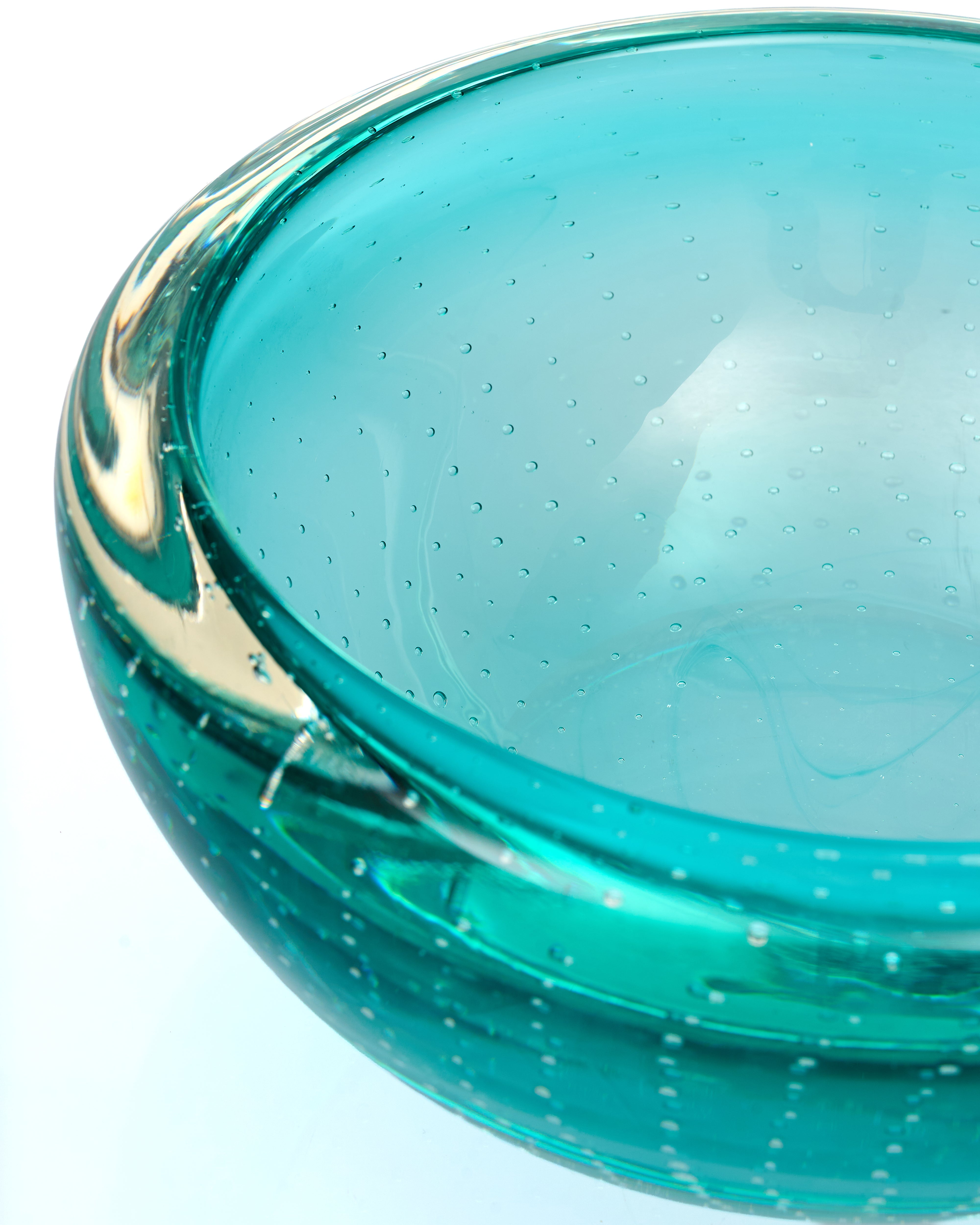 Elaris Teal Crystal Glass Vase