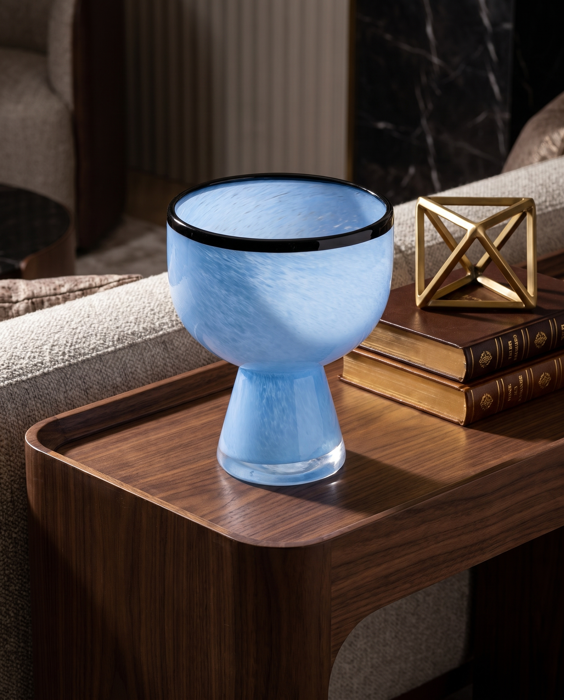 Eliana Blue Conical Vase Small