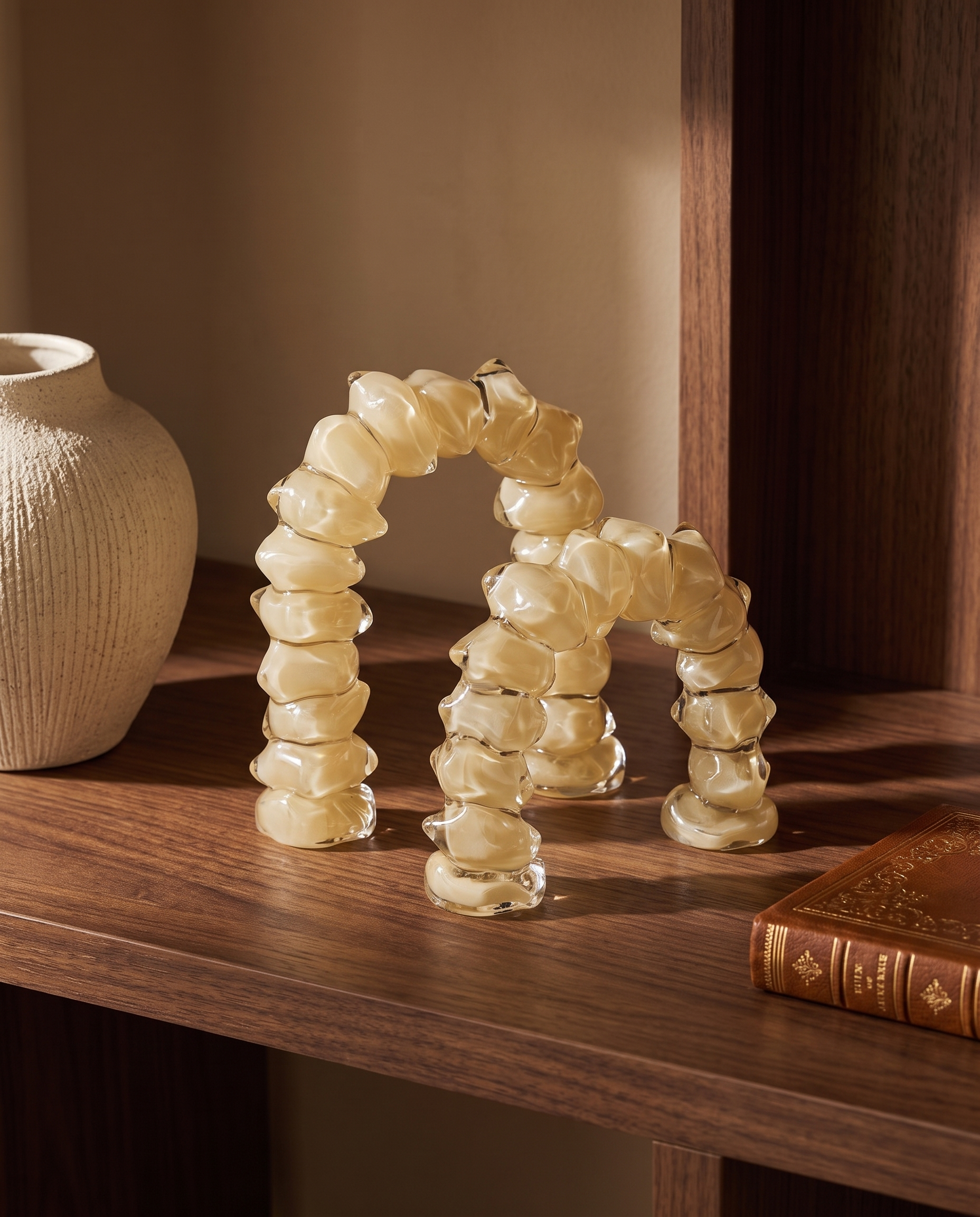 Elysian Beige Arc Ring Decor Set