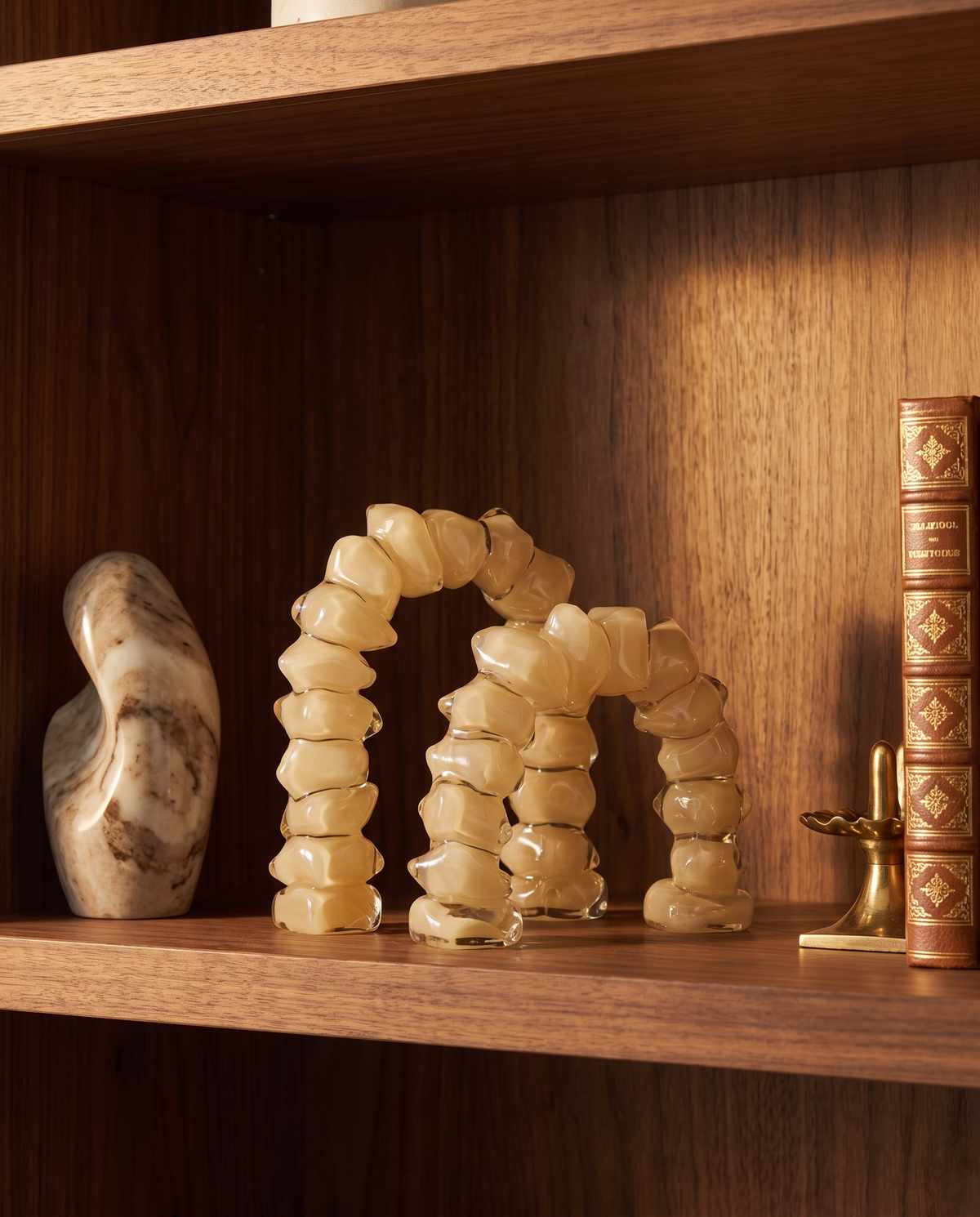 Elysian Beige Arc Ring Decor Set