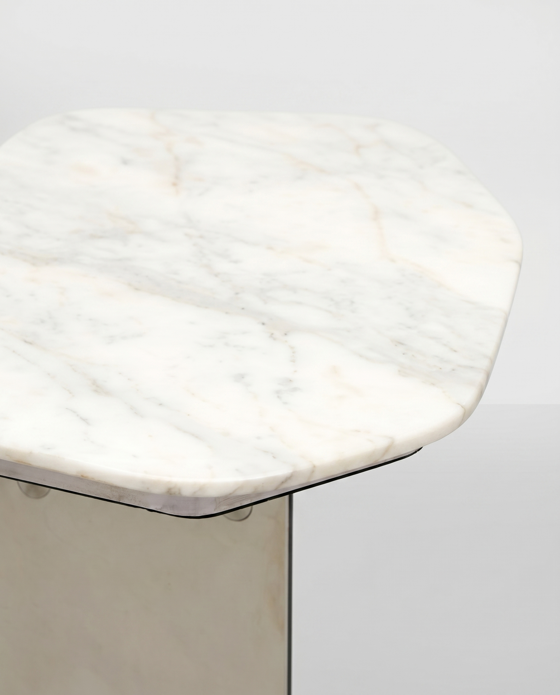 Enduro White Marble Side Table