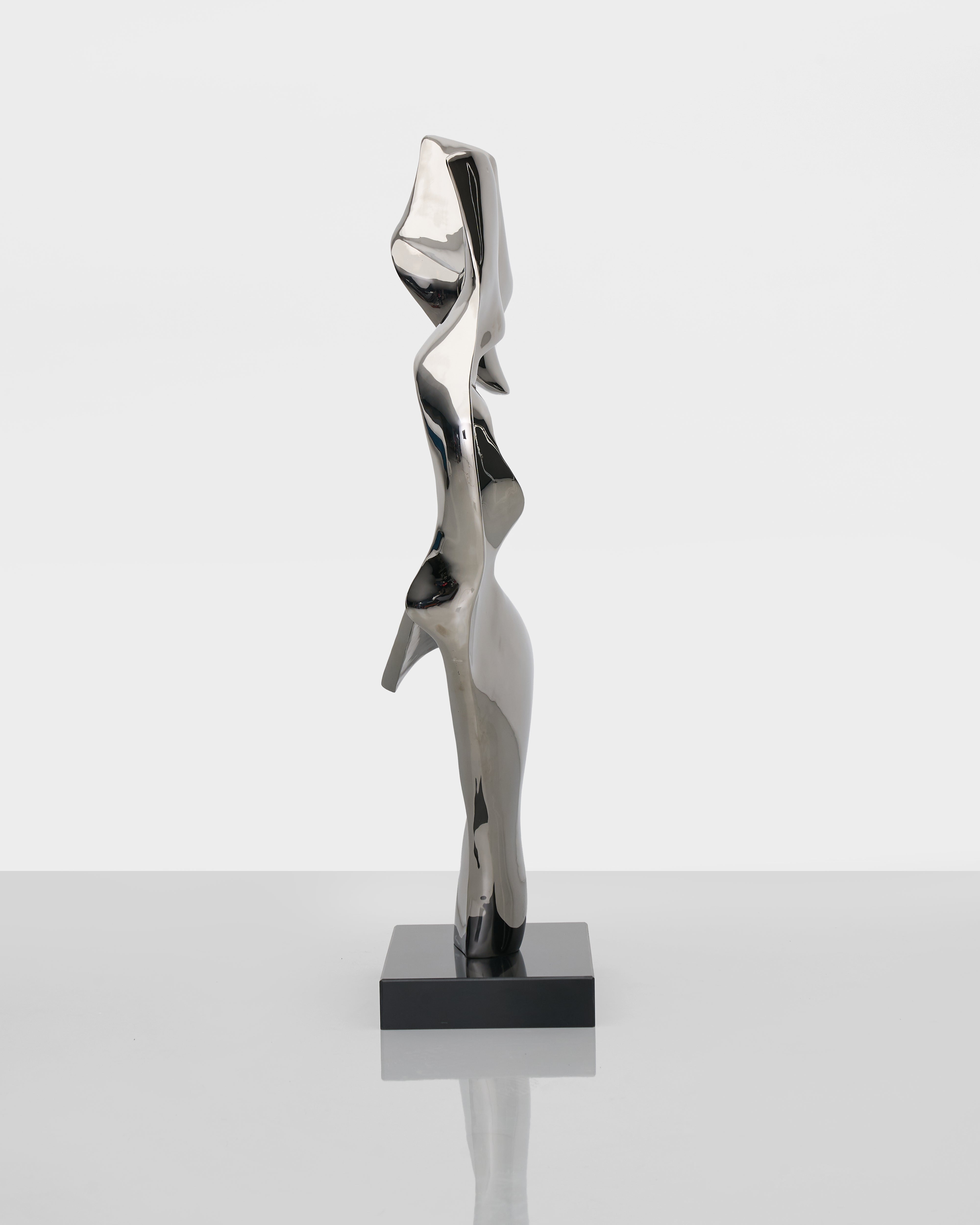 Eternal Silver Sculpture styled in modern interiors adding artistic sophistication and timeless elegance