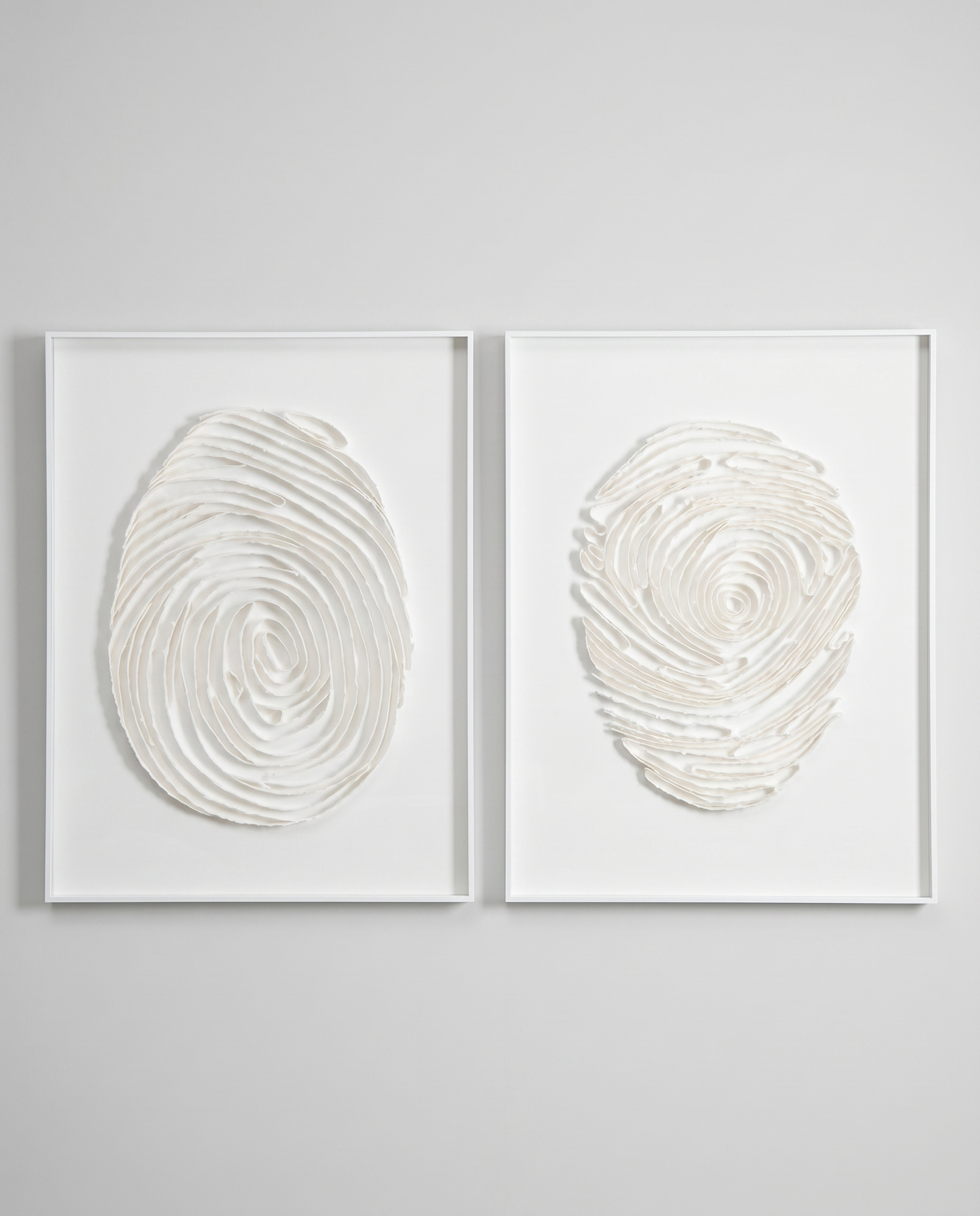 Ivory Imprint Duo - Abstract Wallart