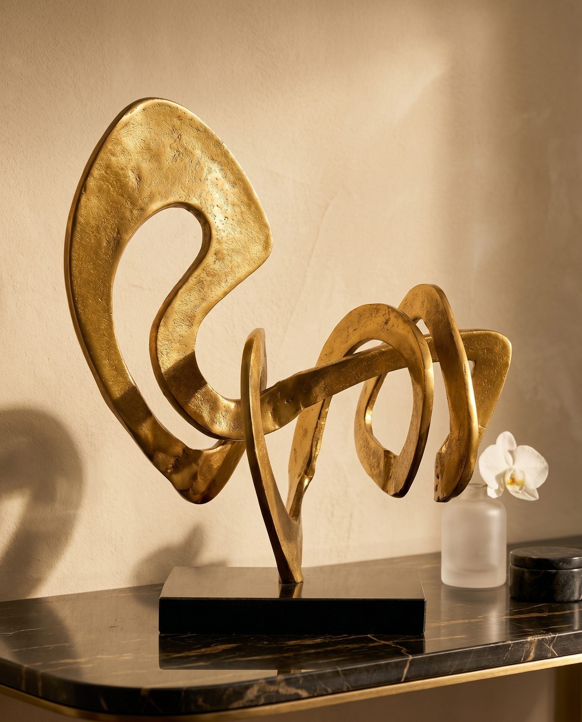 Golden Flux Infinity Sculpture