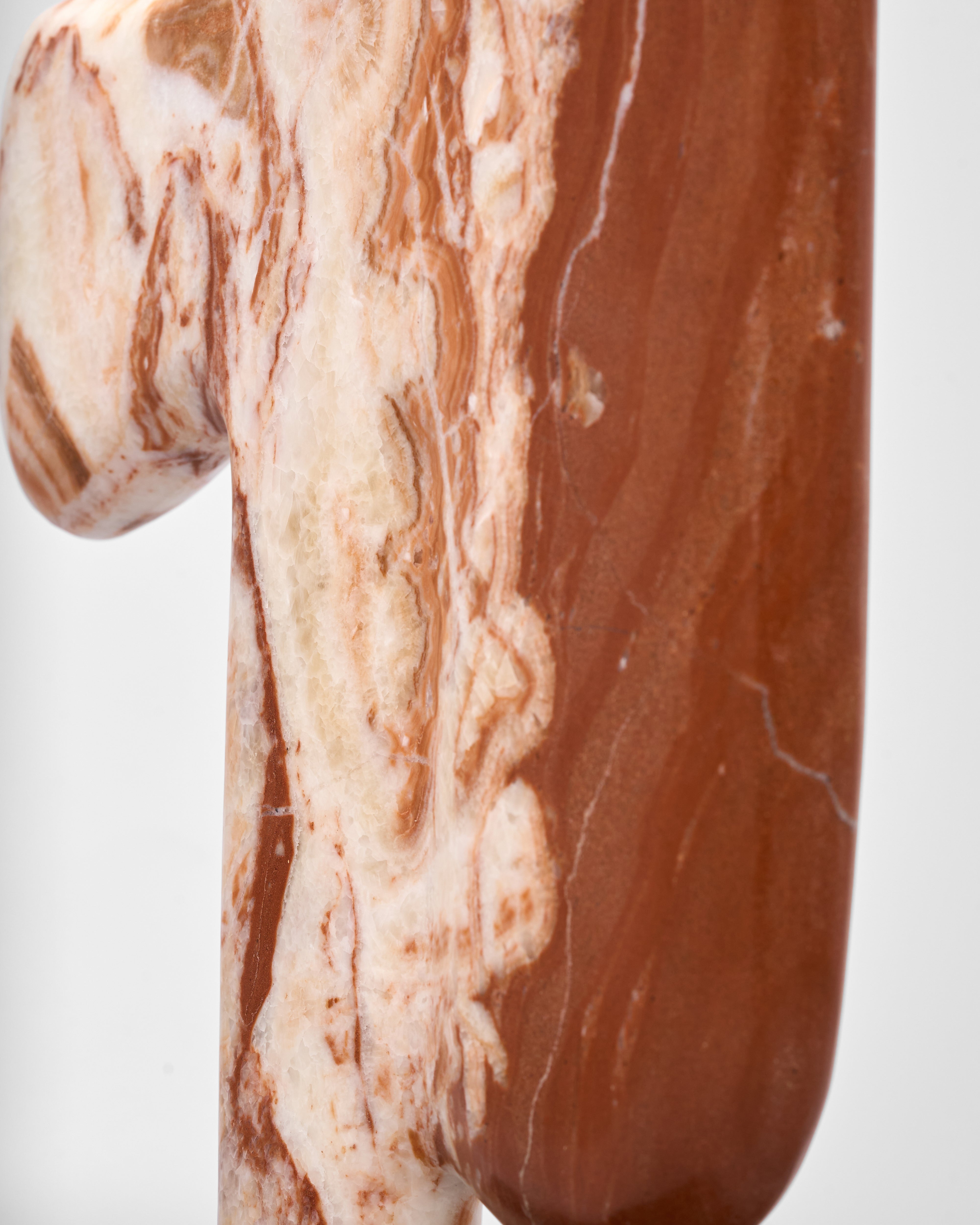 Silent Expression Marble Sculpture French Red II