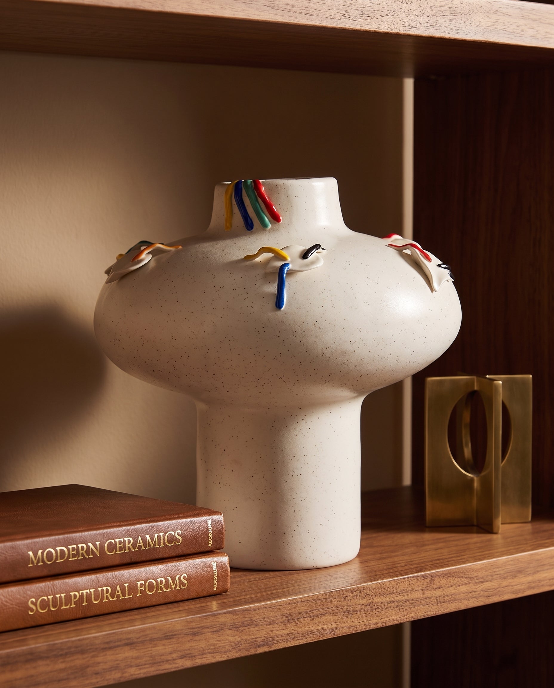 Frost Veil Ceramic Vase