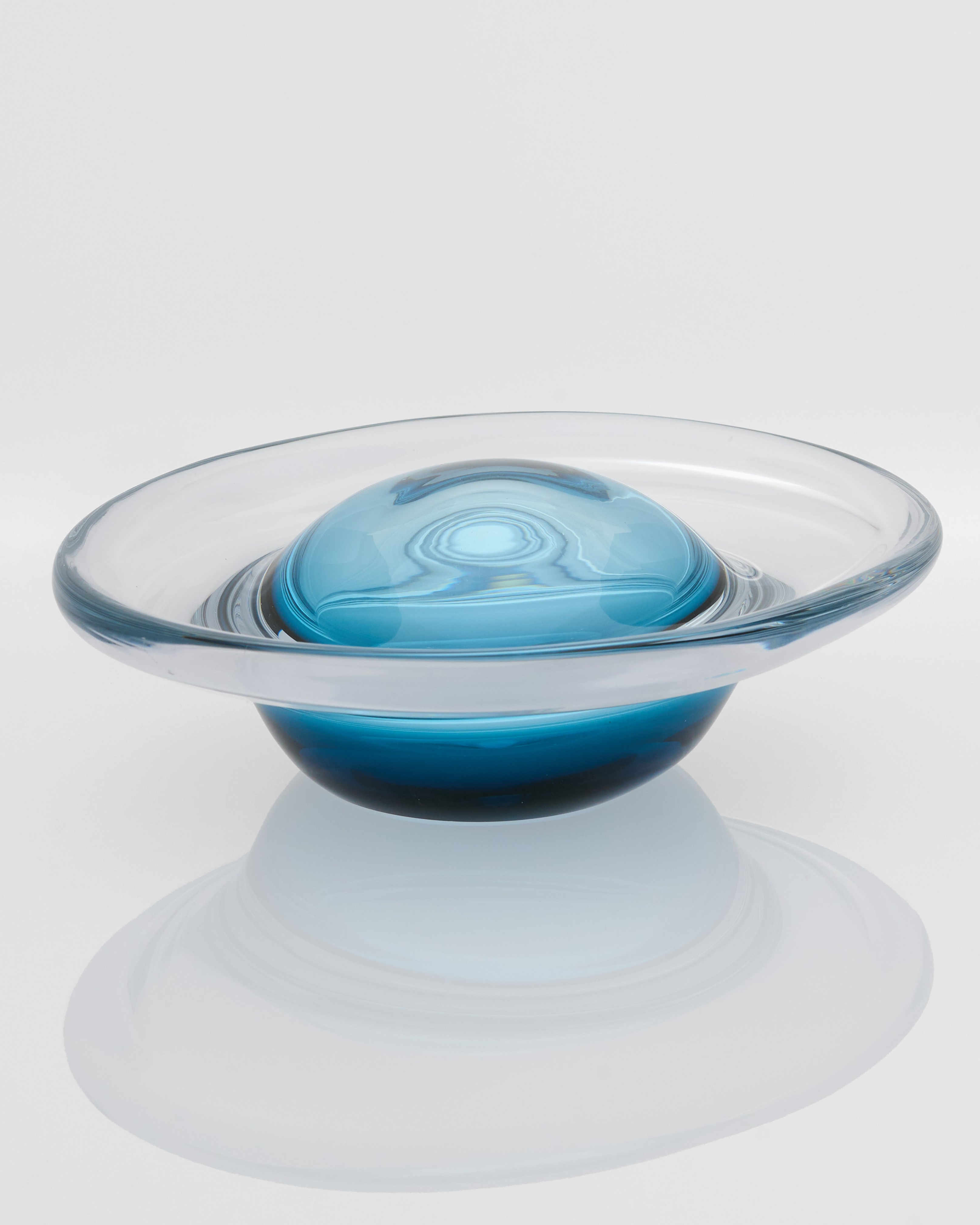 Fruity Platter Glass Decor luxury home accent in blue featuring sculptural fruit-inspired design and premium glass craftsmanship