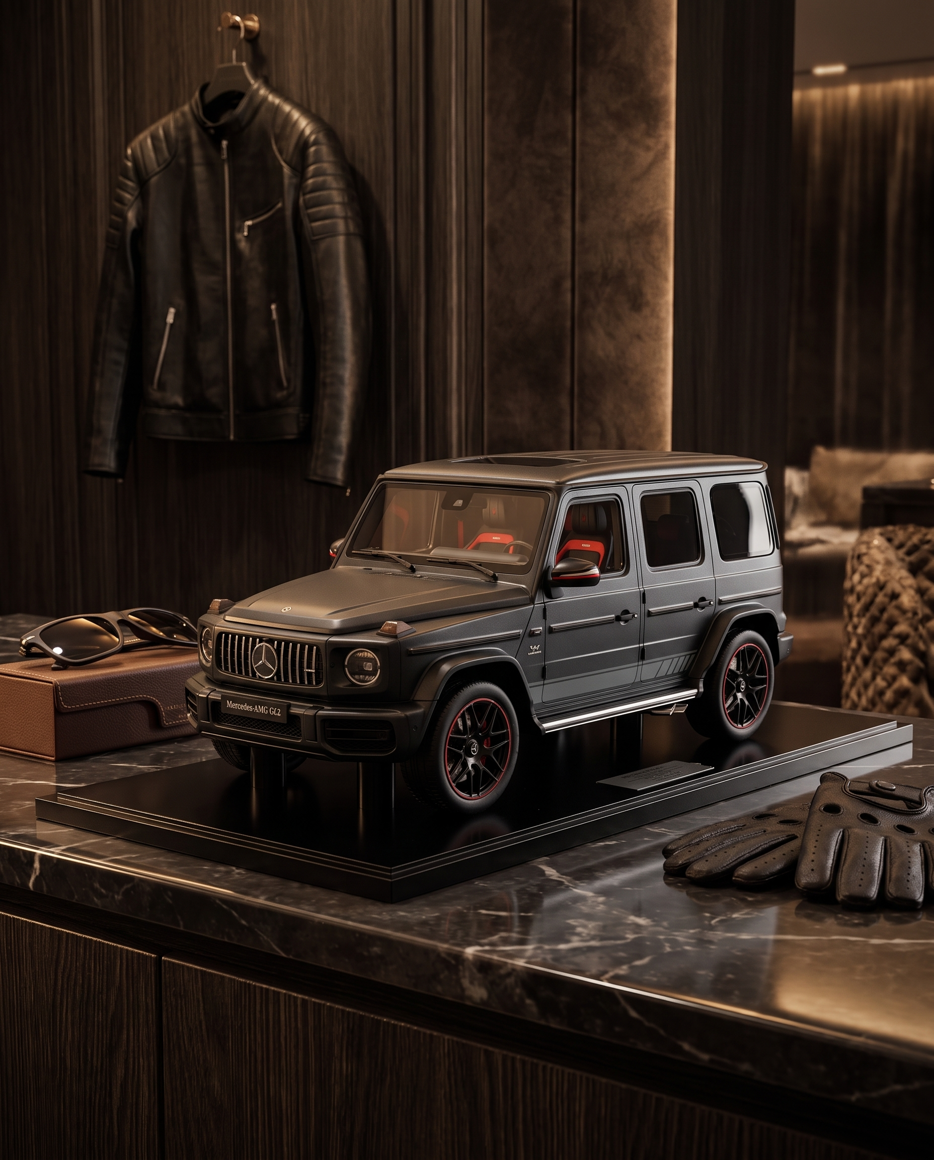 MINICHAMPS Mercedes AMG G63 2018 Edition(02/99) Matte Black 1:8 Scale Model