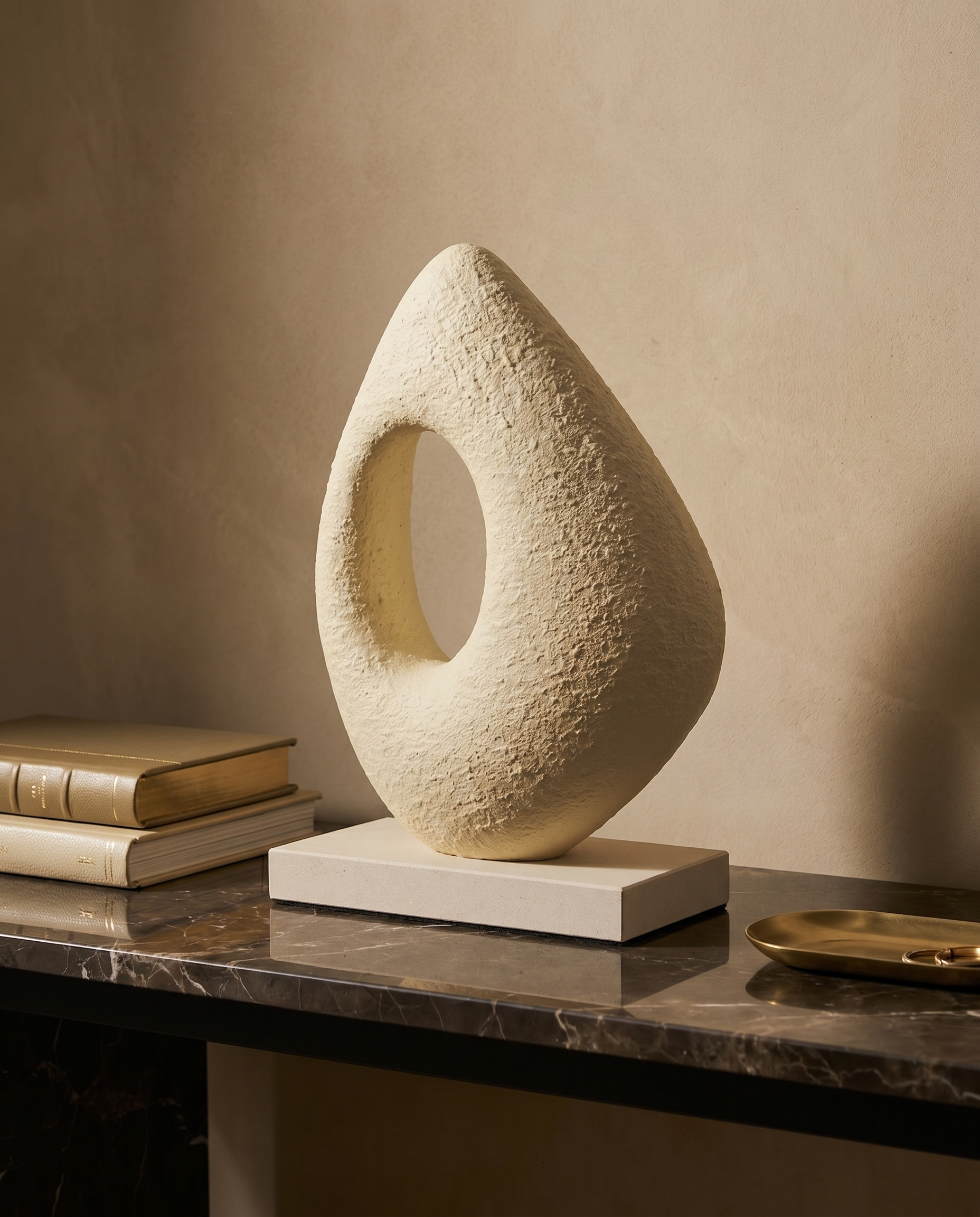 Geomet Ceramic Beige Mini Sculpture