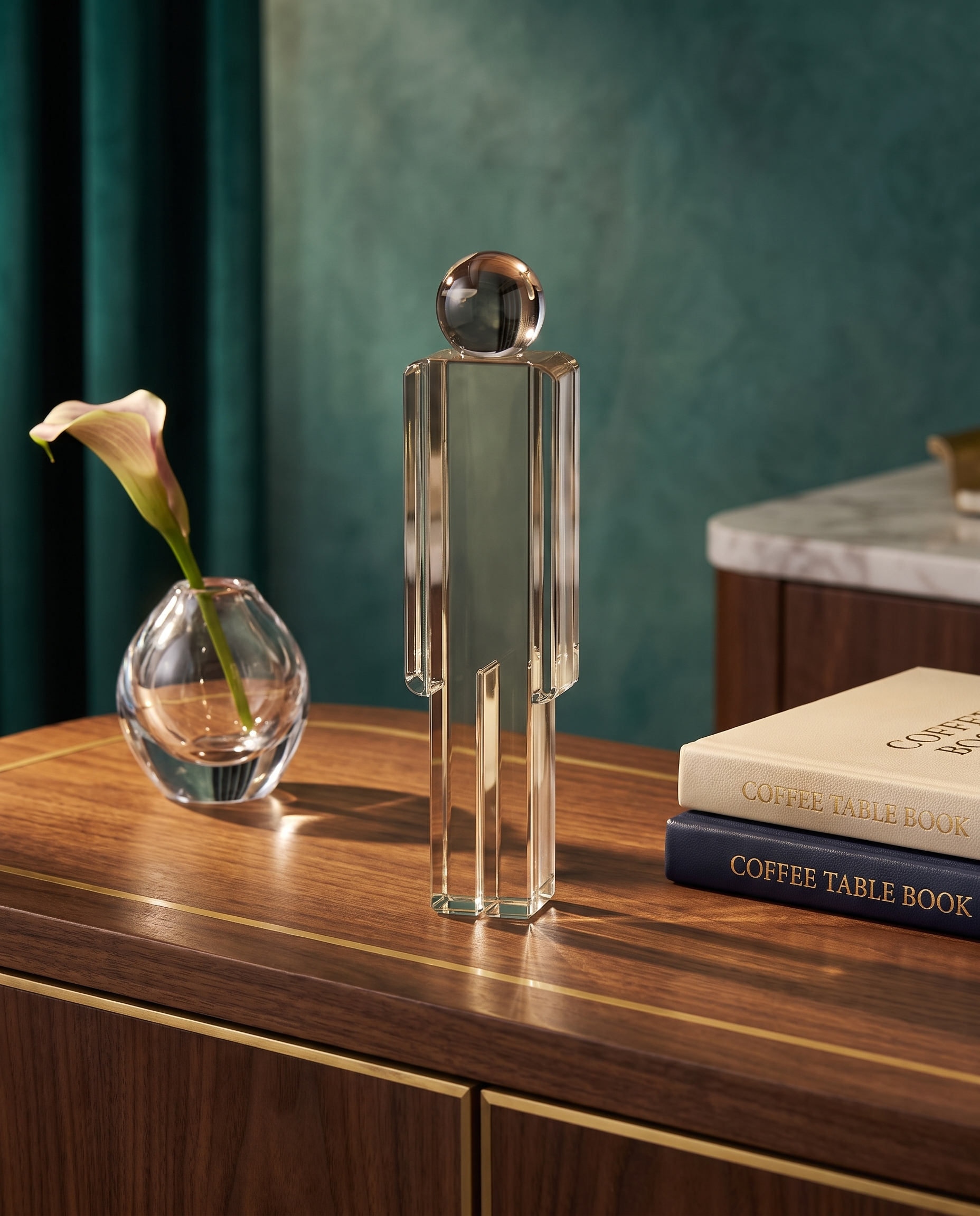 Glassier Man Crystal Glass Decor