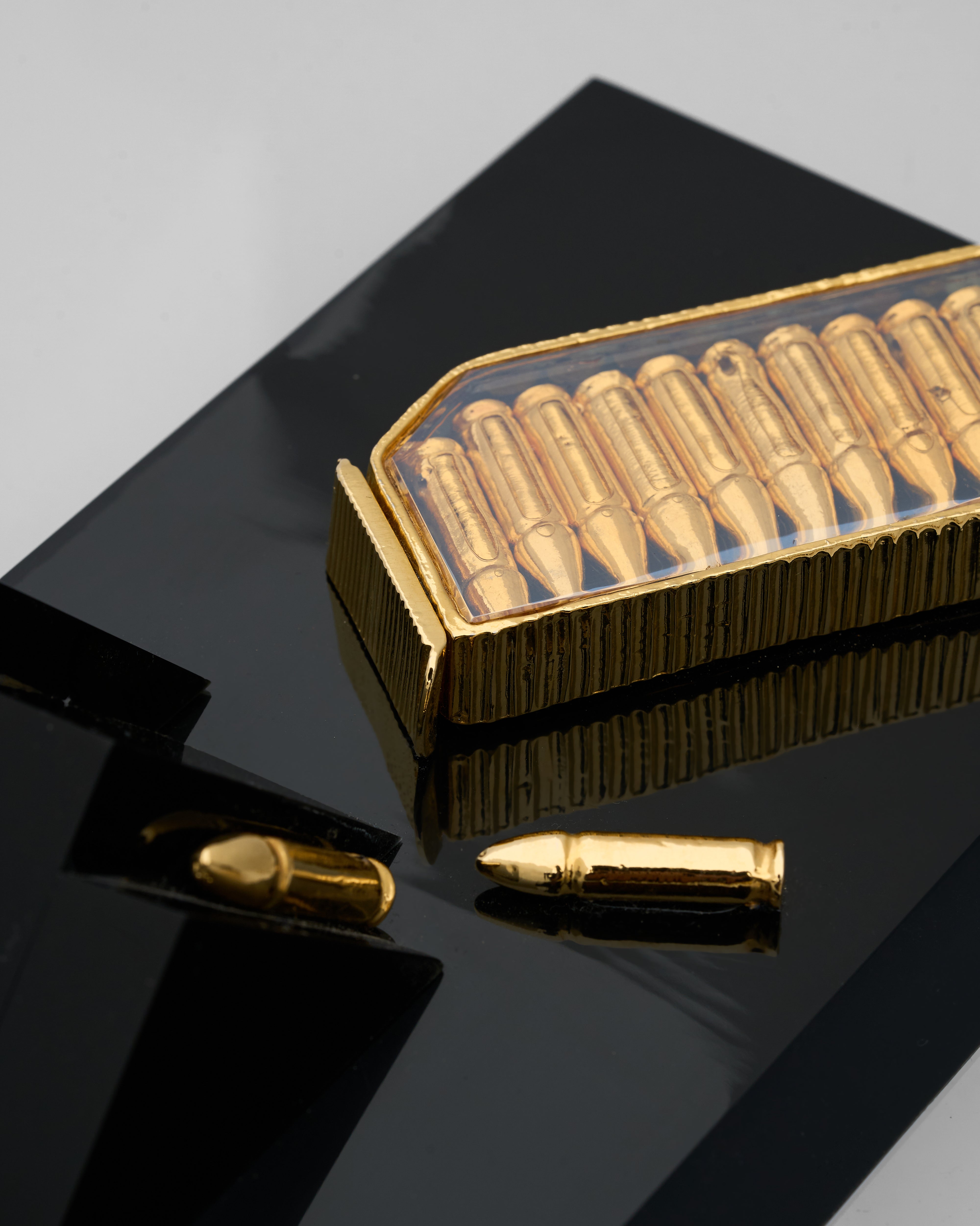 decorative Gold bullets with a decorative crystal