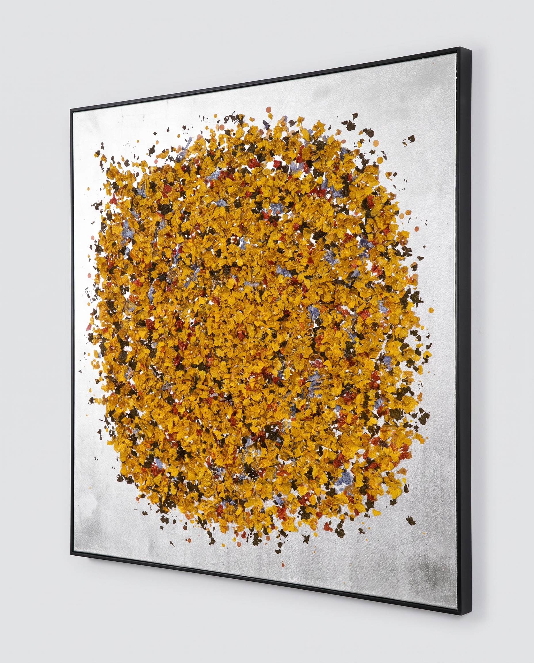 Golden Blooms - Floral Blossom Modern Wallart