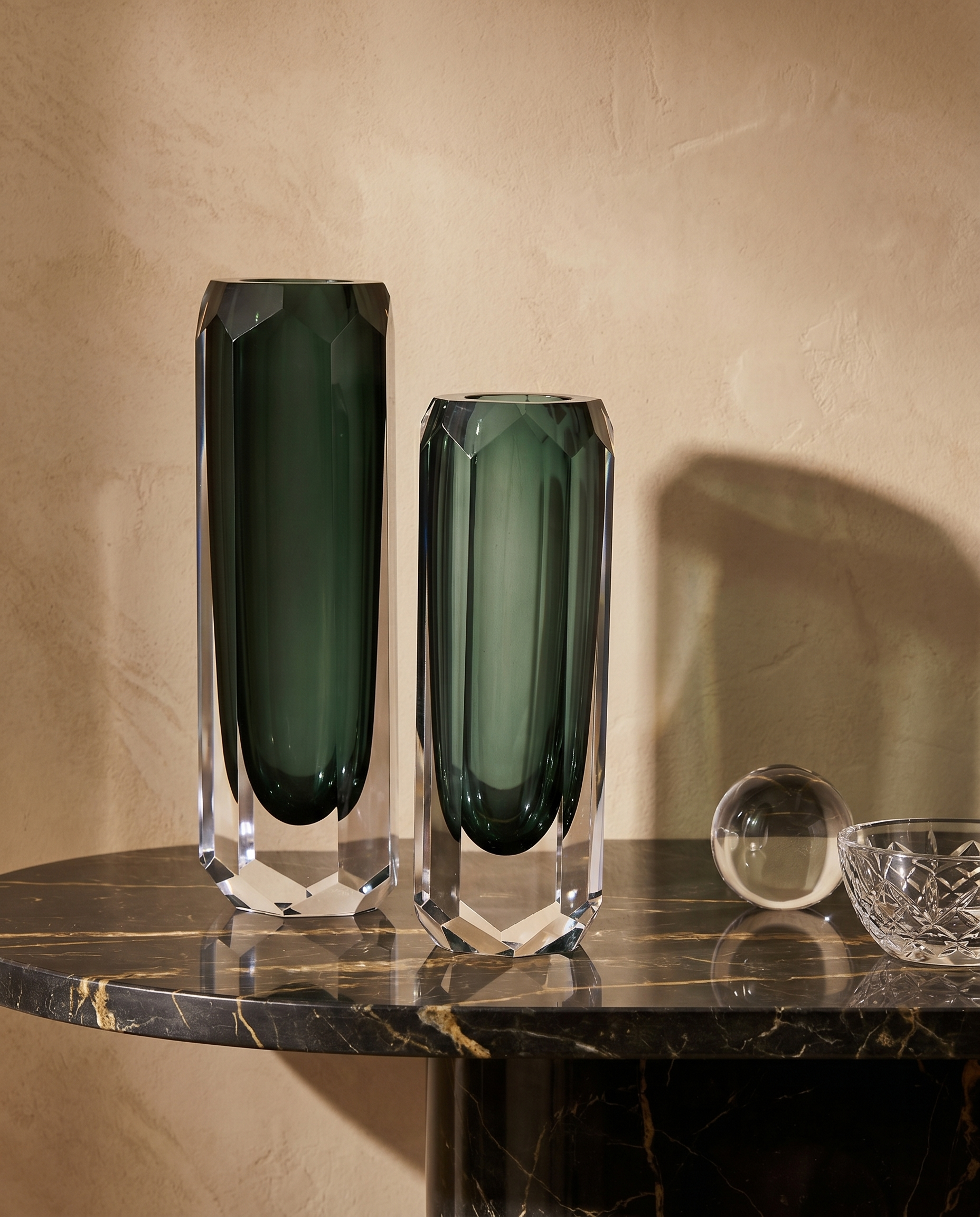 Hard Green Vase Set