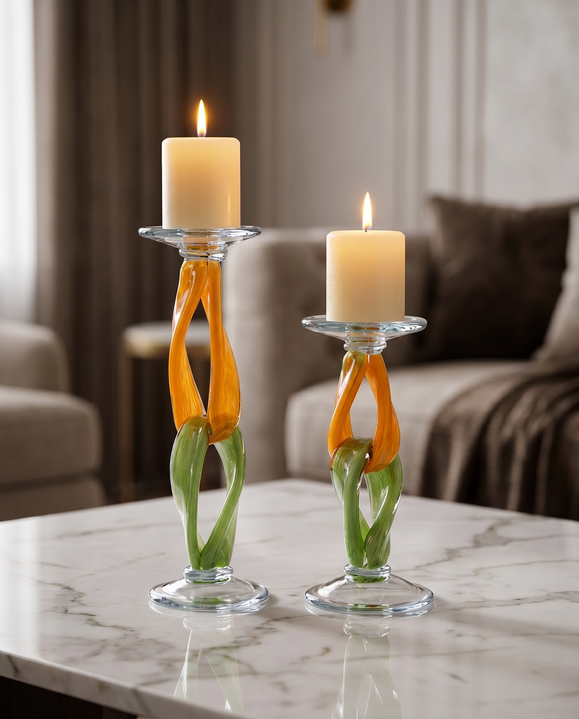 Duala Knot Crystal Candle Holder