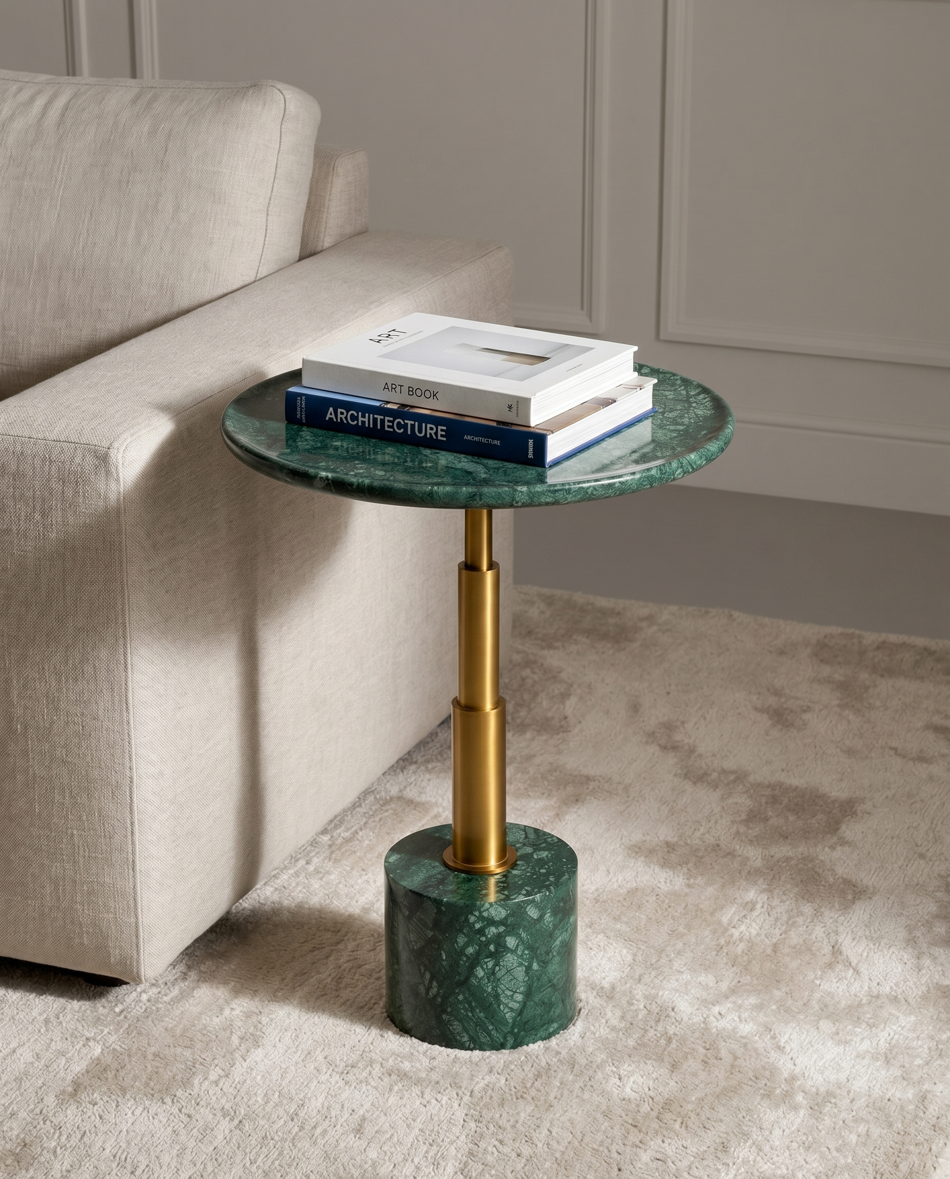 Lippa Green Marble Side Table