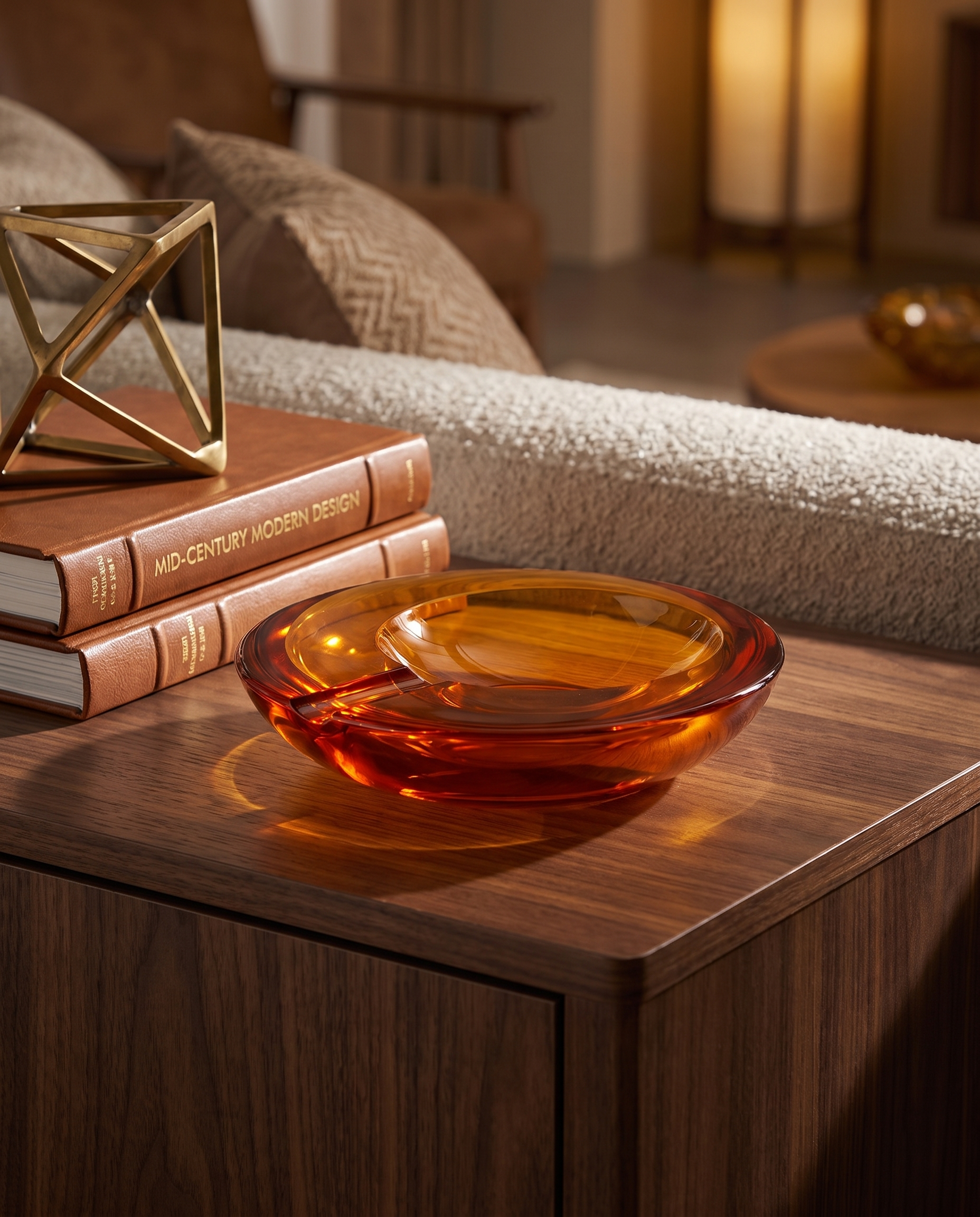 Lokah Crystal Orange Ashtray