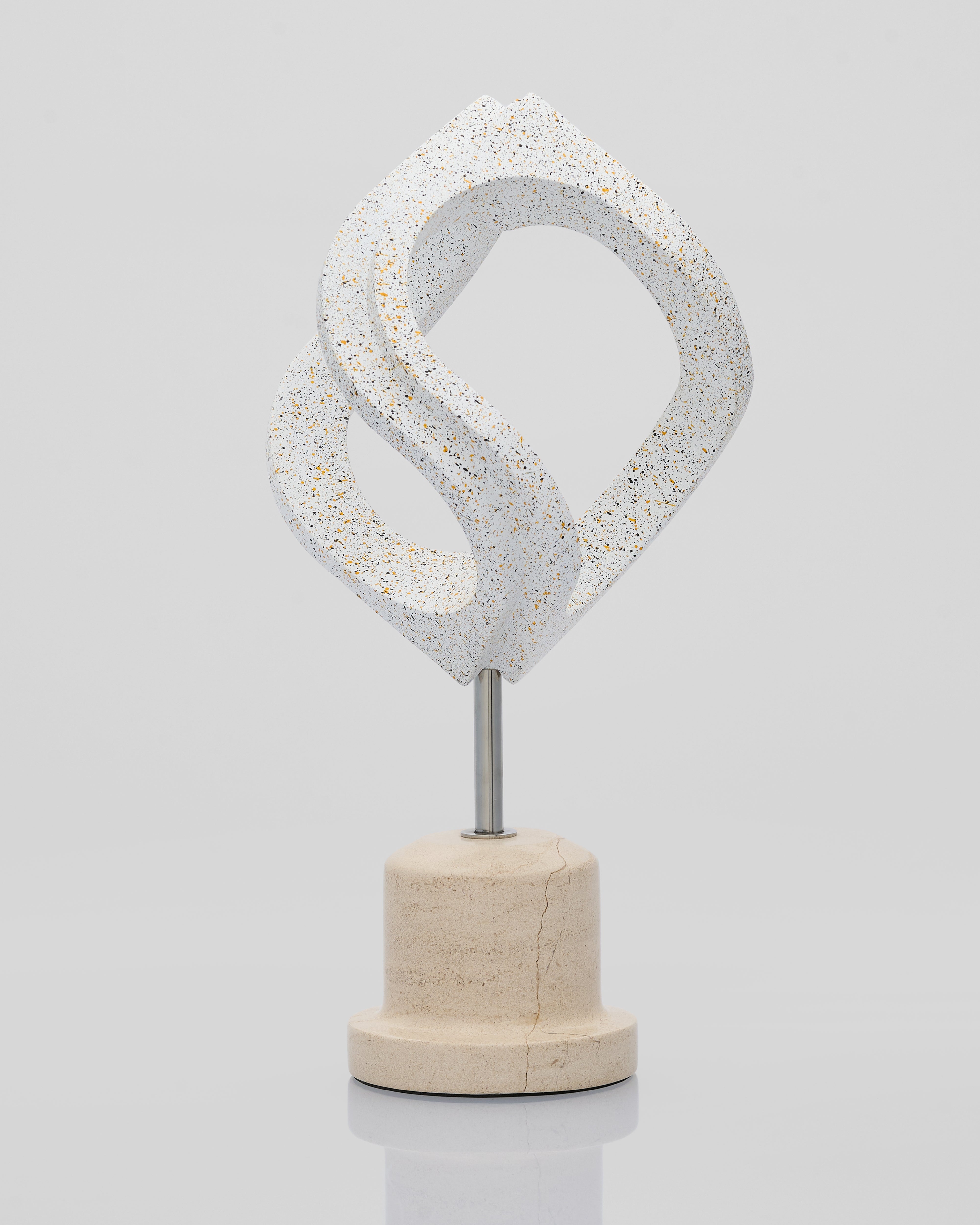 Side view of Loom Infinity Ceramic Decor highlighting refined ceramic and marble composition