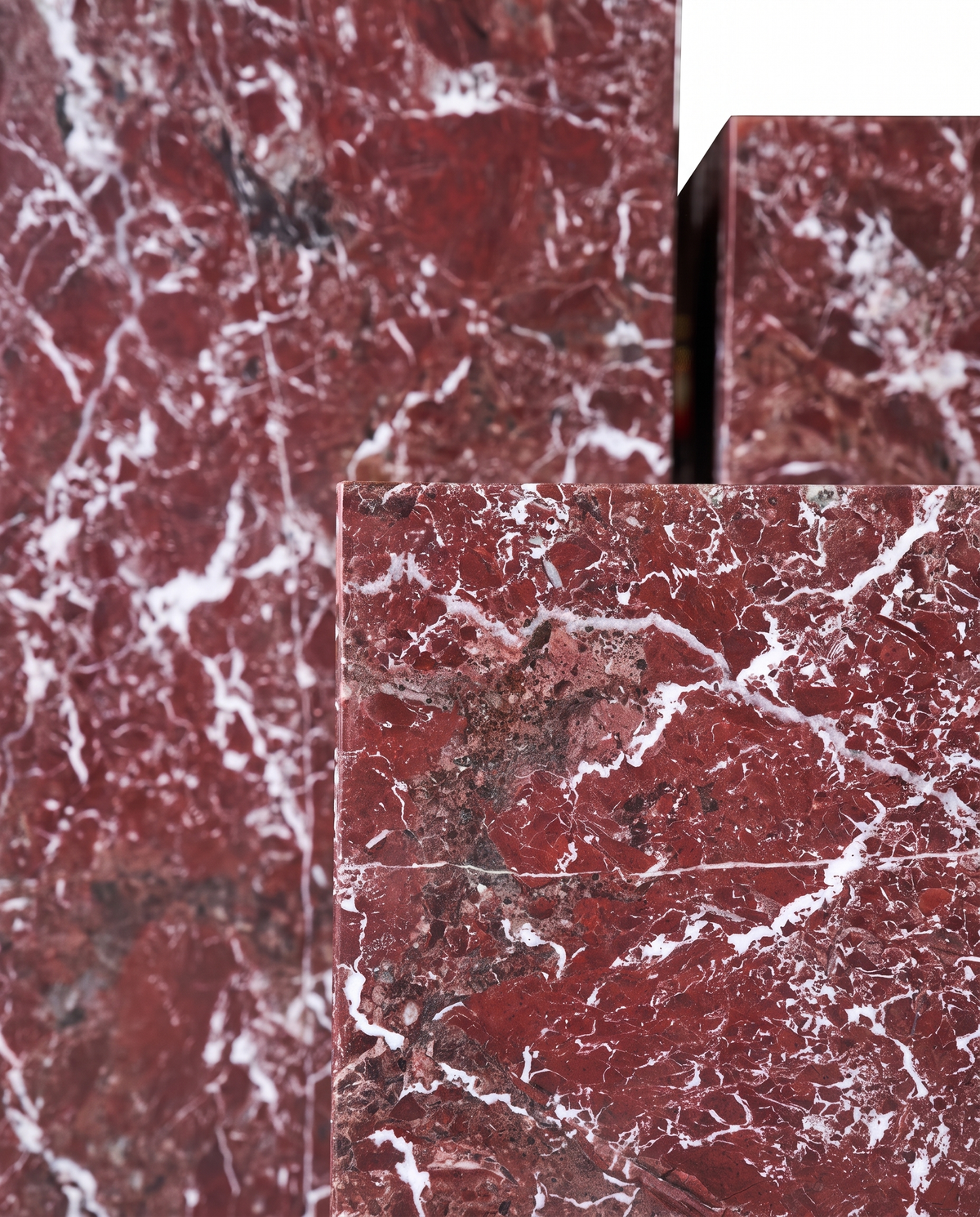 The Monolith Trio Pedestals - Transparent Maroon