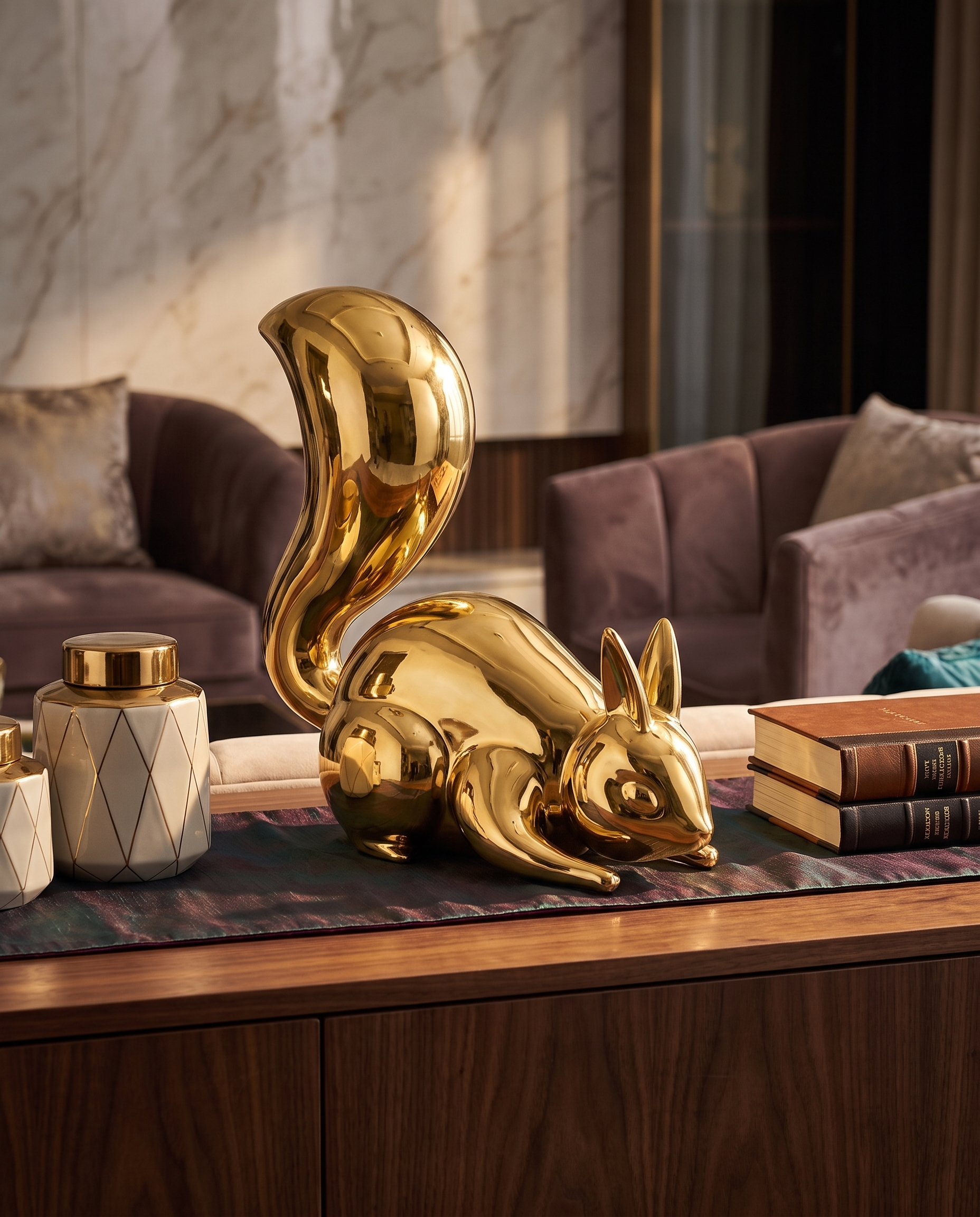 Minimalist Golden Rabbit Decor