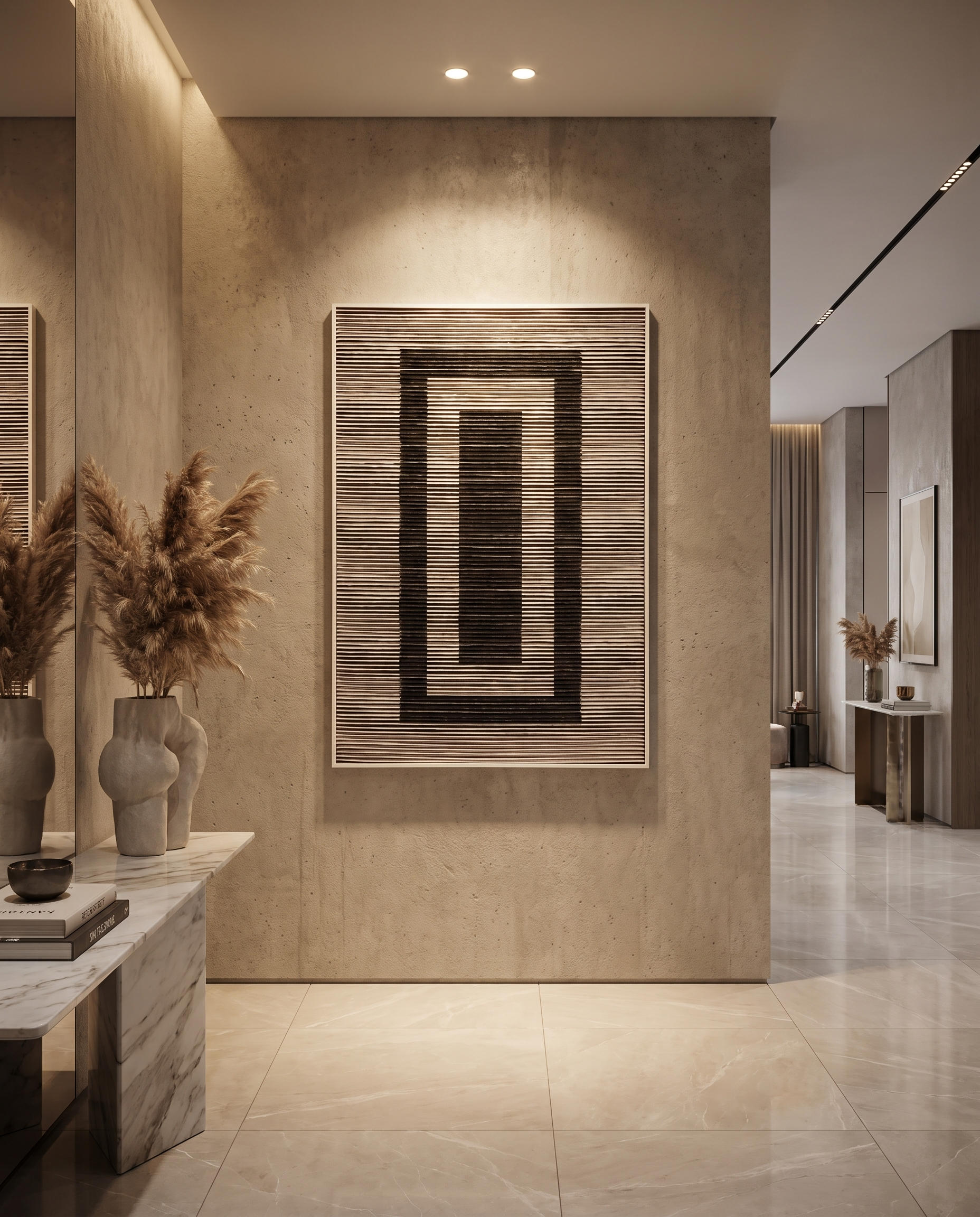 Monochrome Weave - Modern Luxury Wallart