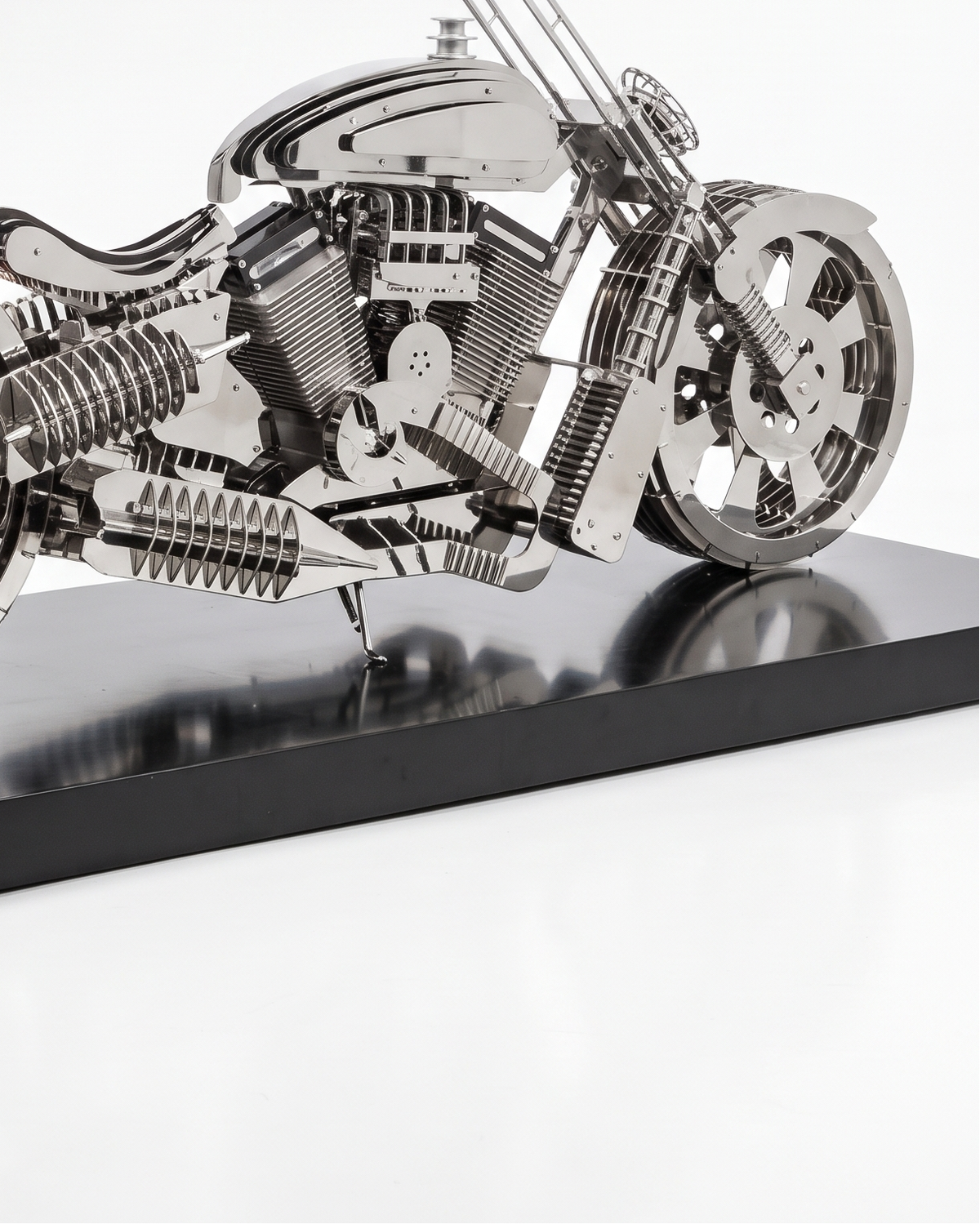 Motobike Stainless Steel Large Sculpture