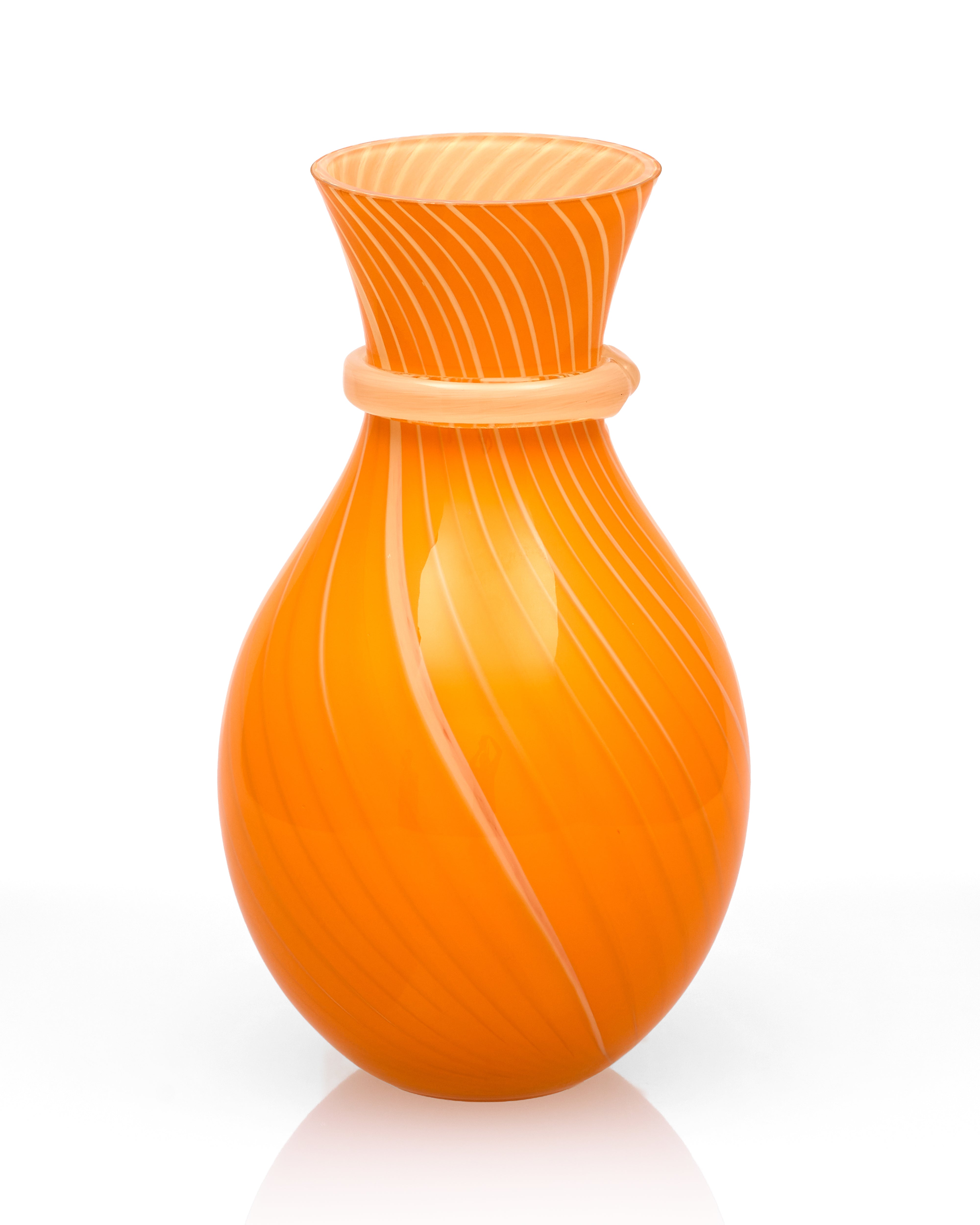 Sable Murano Orange Vase