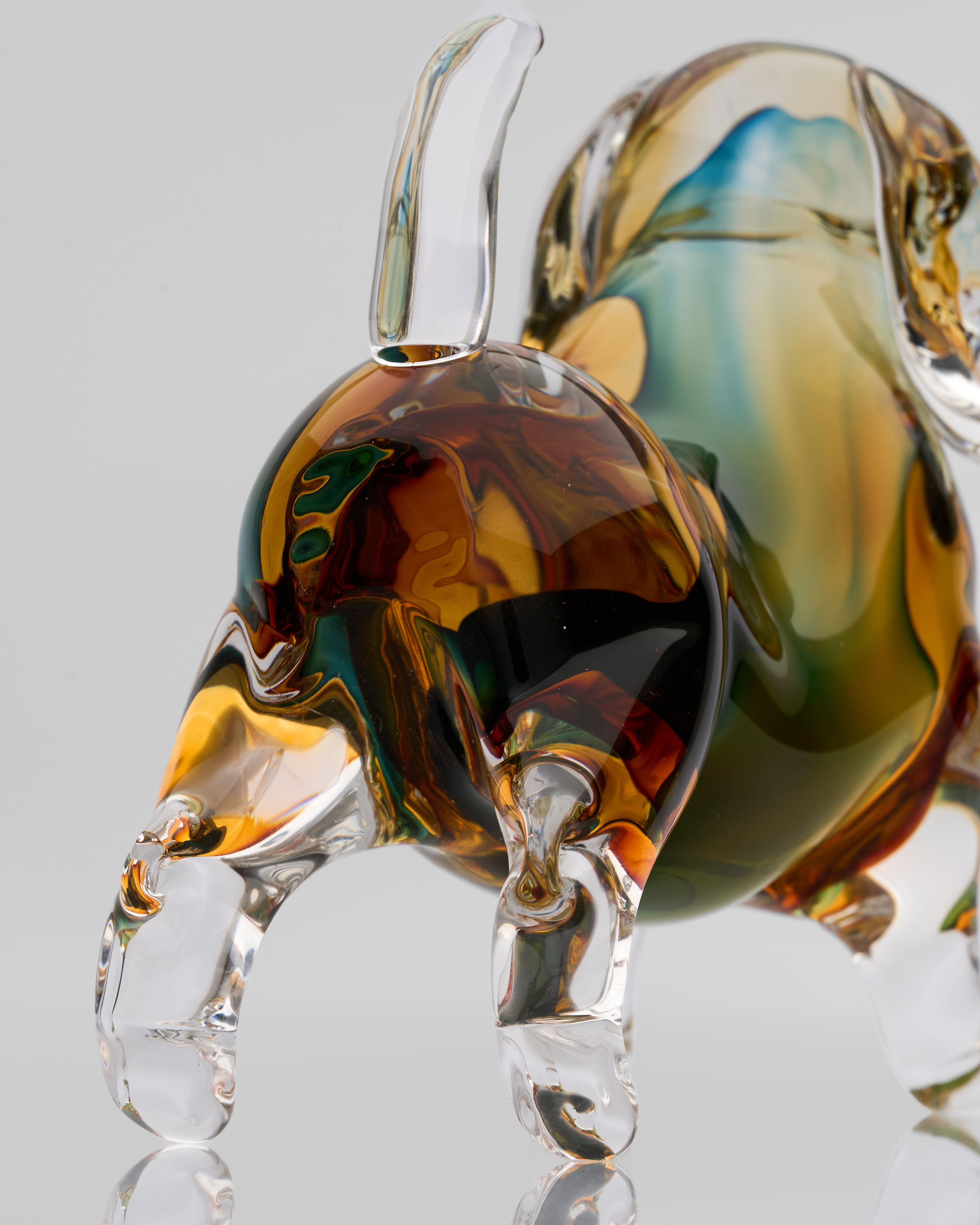 Noctyra short puppy glass decor styled in a luxury interior as a charming contemporary decorative accent