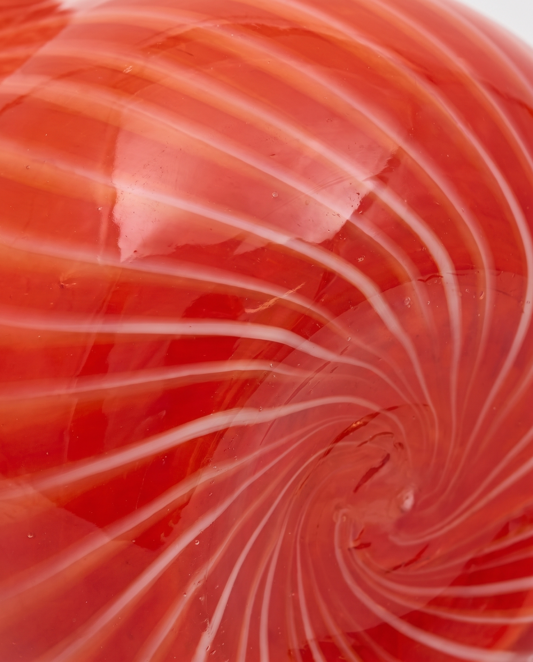 Noma Deep Coral Red Murano Vase
