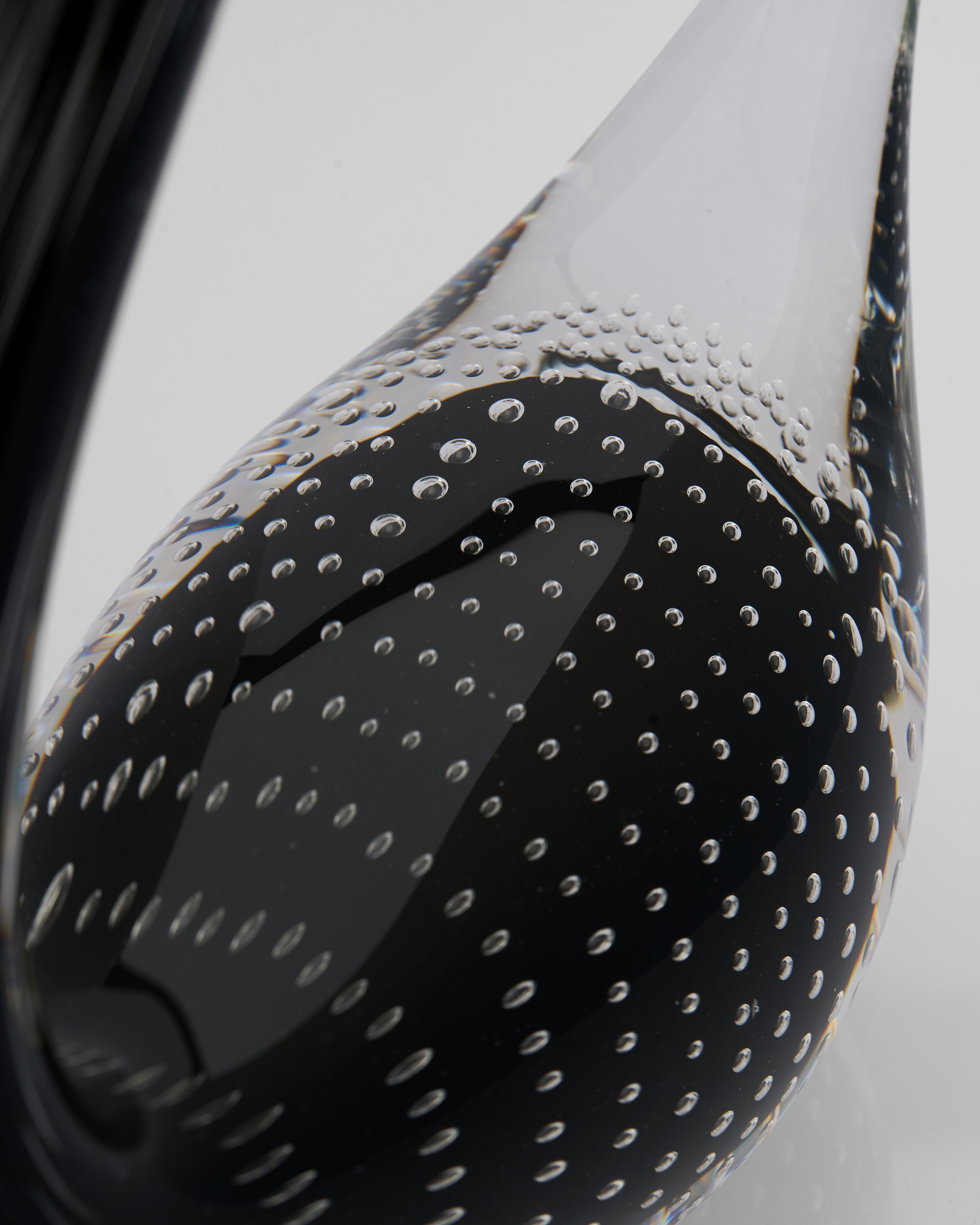 Close-up of Nuvia Swan Decor revealing smooth glass texture and premium craftsmanship