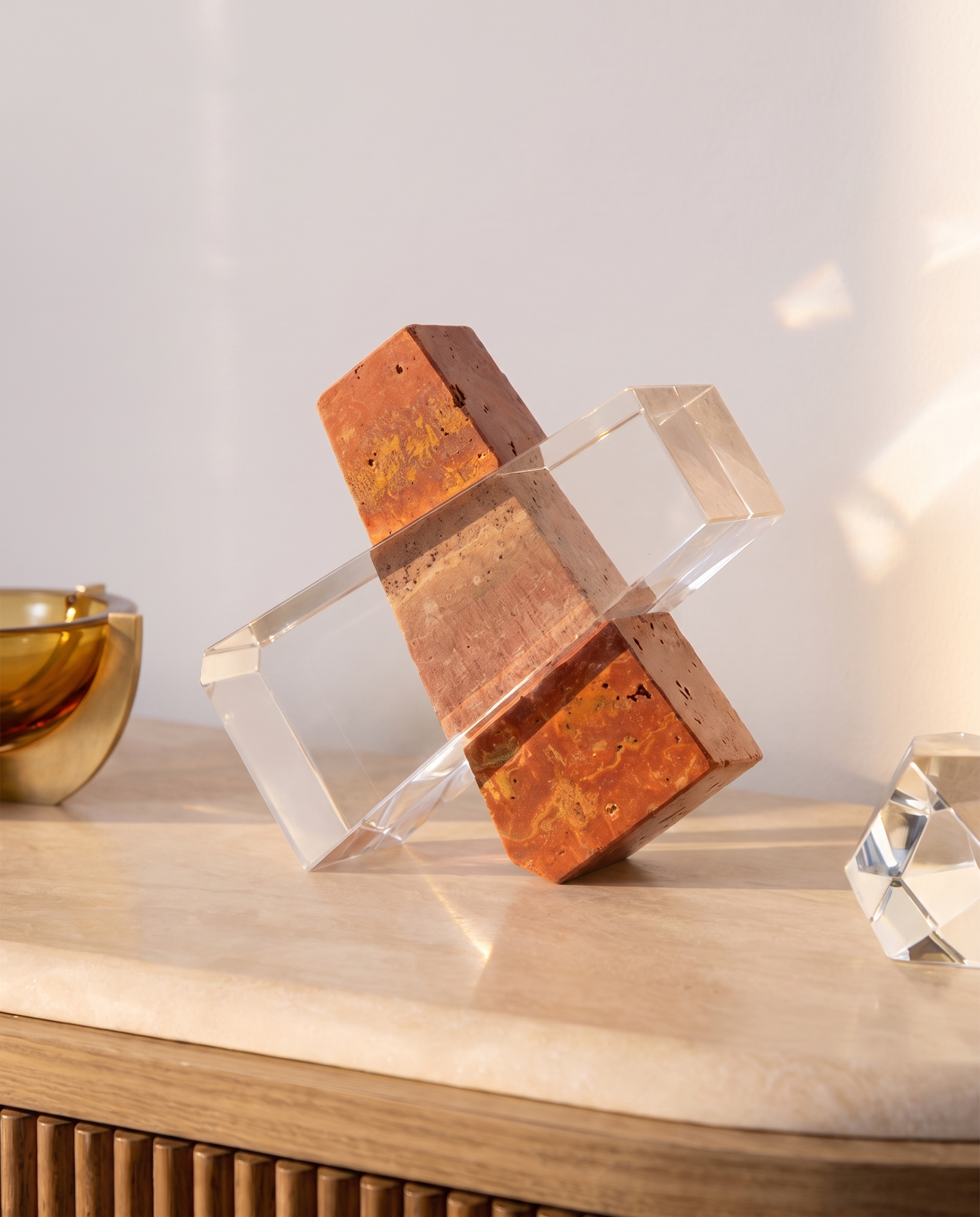 The Obelisk Balance Red Stone Decor