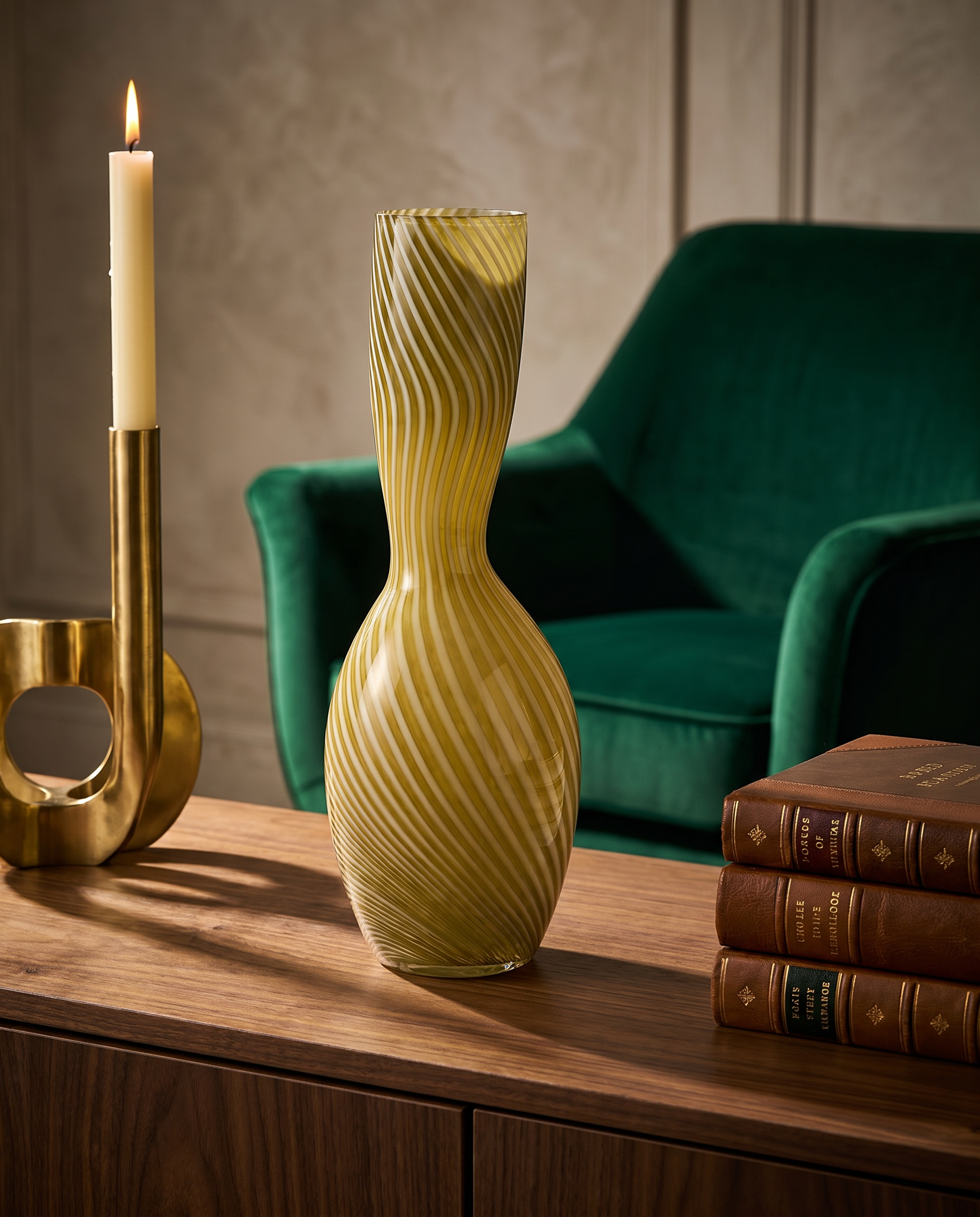 Seraph Murano Olive Vase