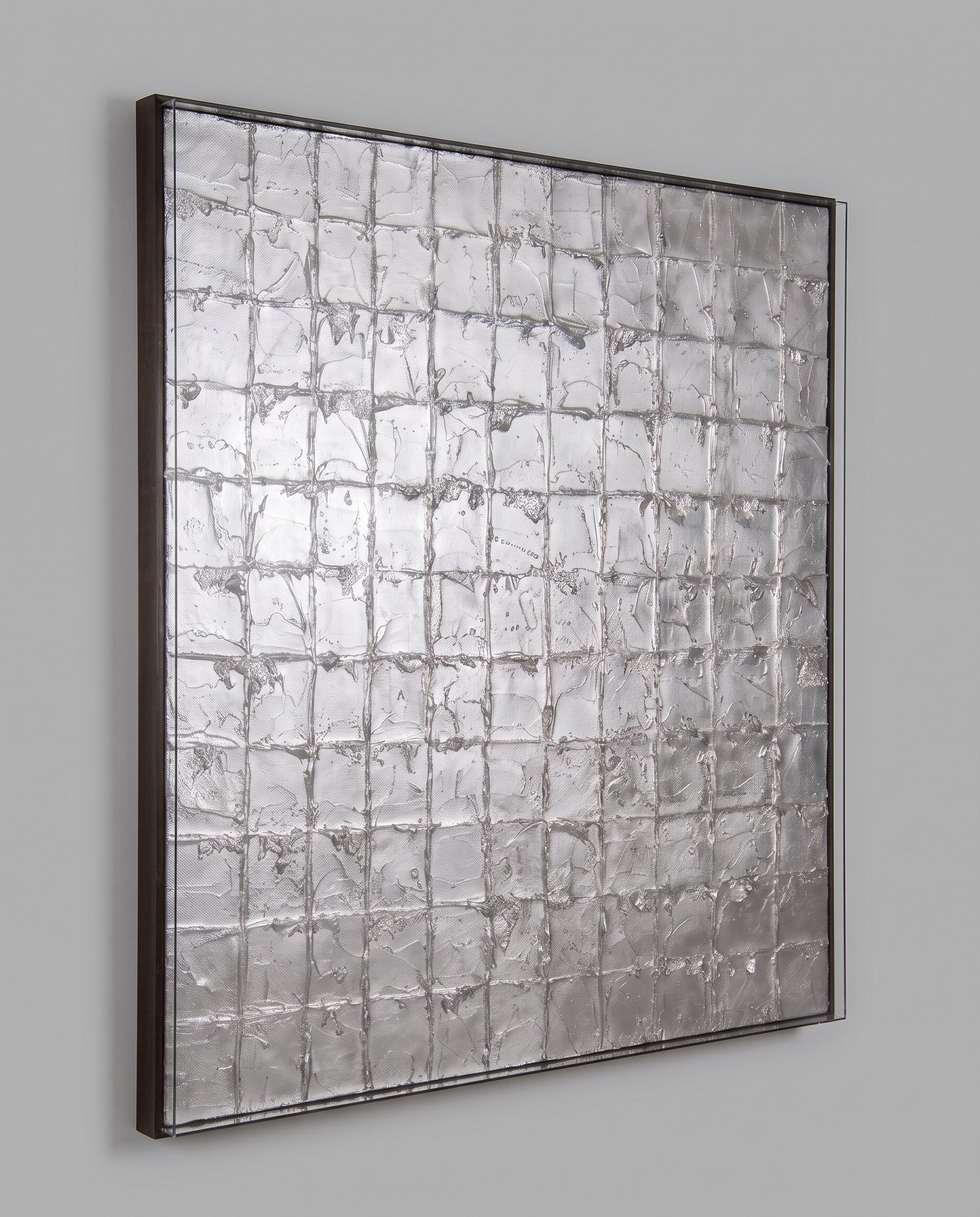 Opulent Grid - SIlver Matrix Modern Wallart