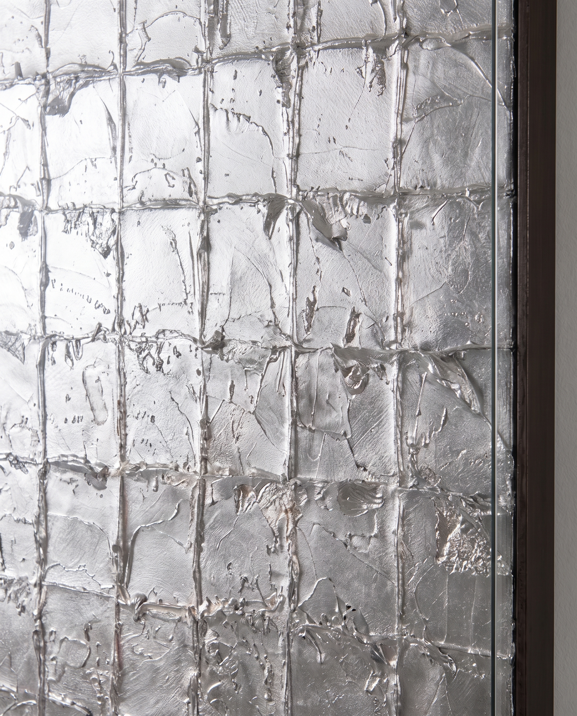 Opulent Grid - SIlver Matrix Modern Wallart