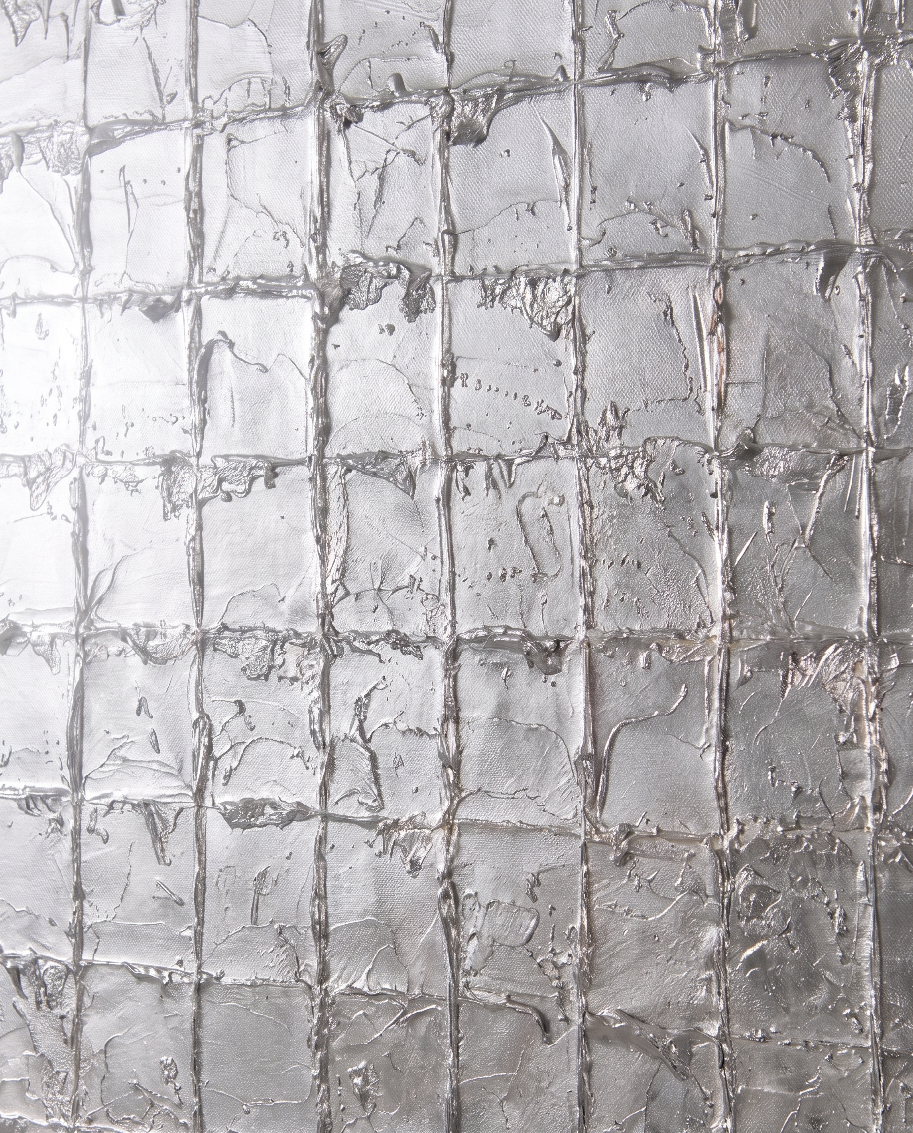 Opulent Grid - SIlver Matrix Modern Wallart