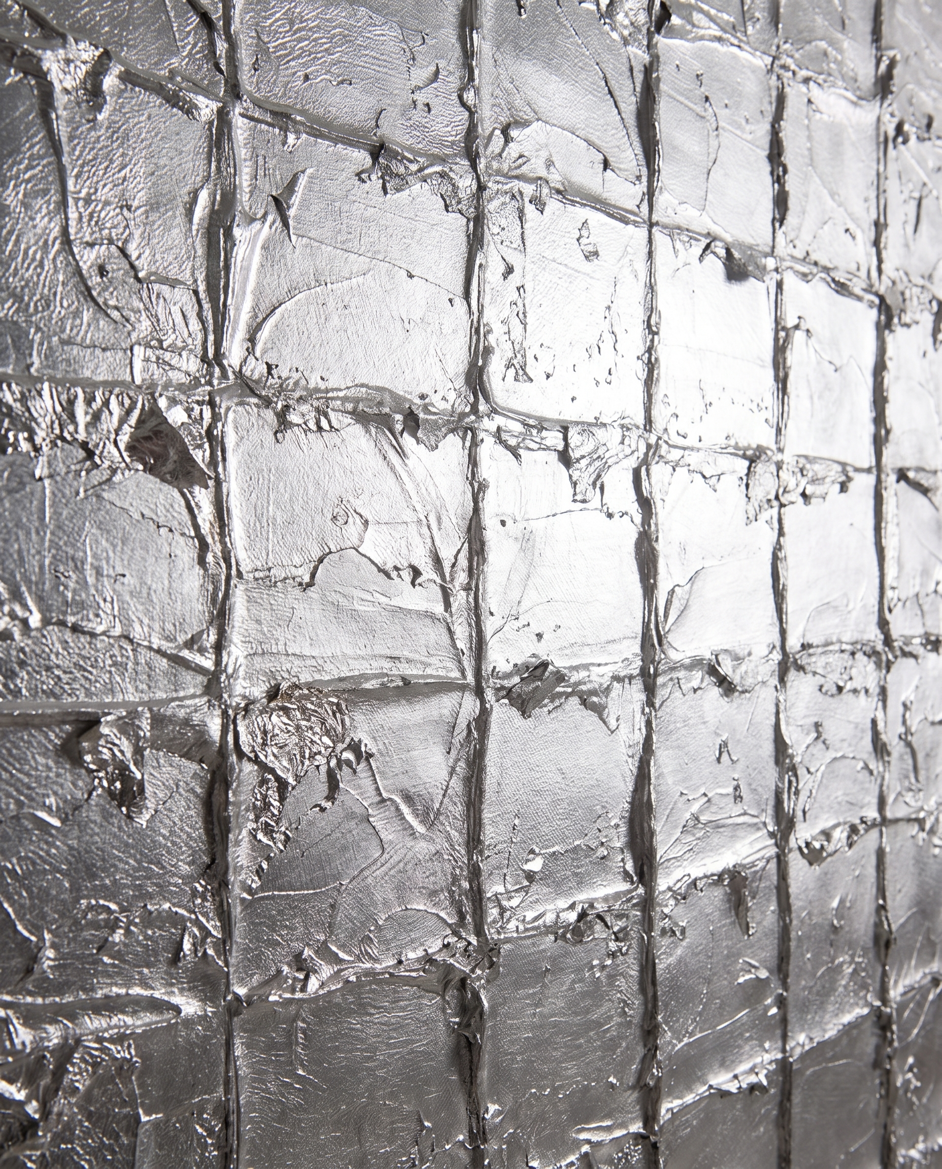 Opulent Grid - SIlver Matrix Modern Wallart