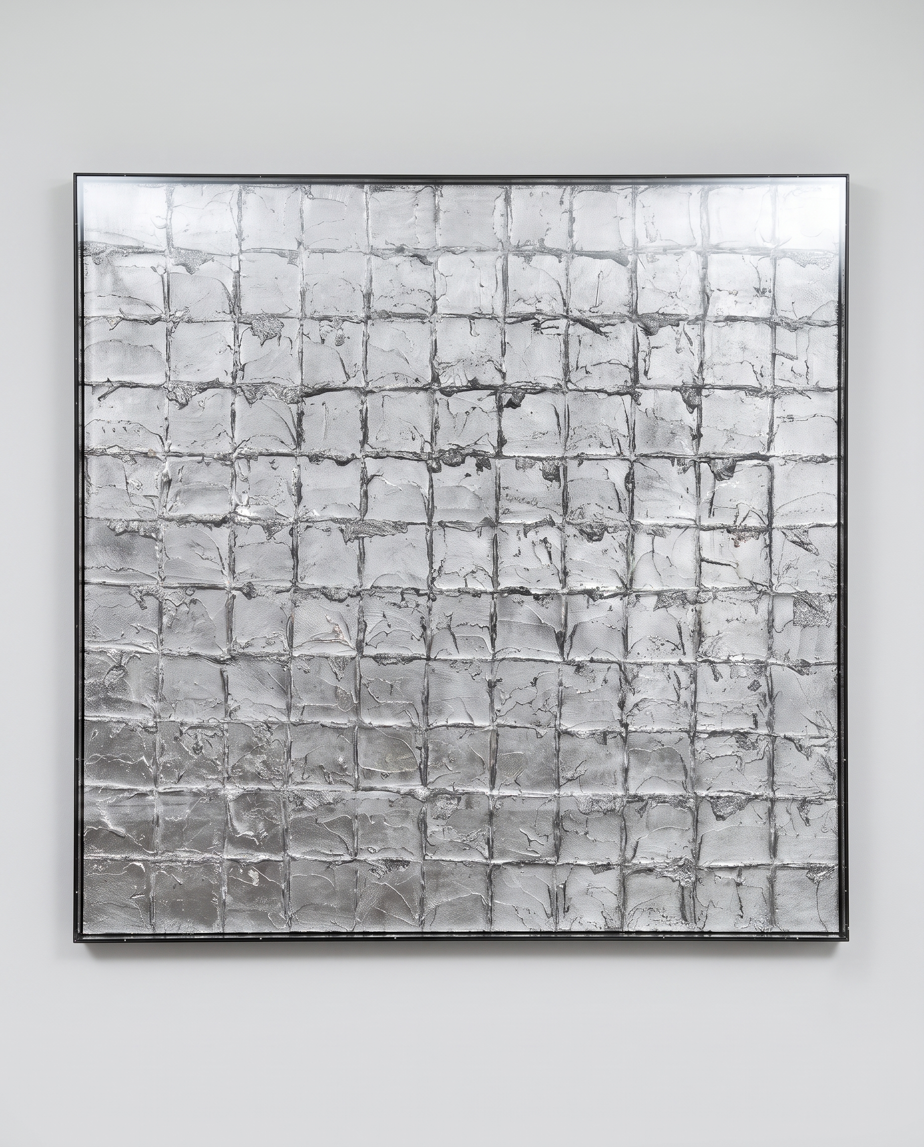 Opulent Grid - SIlver Matrix Modern Wallart