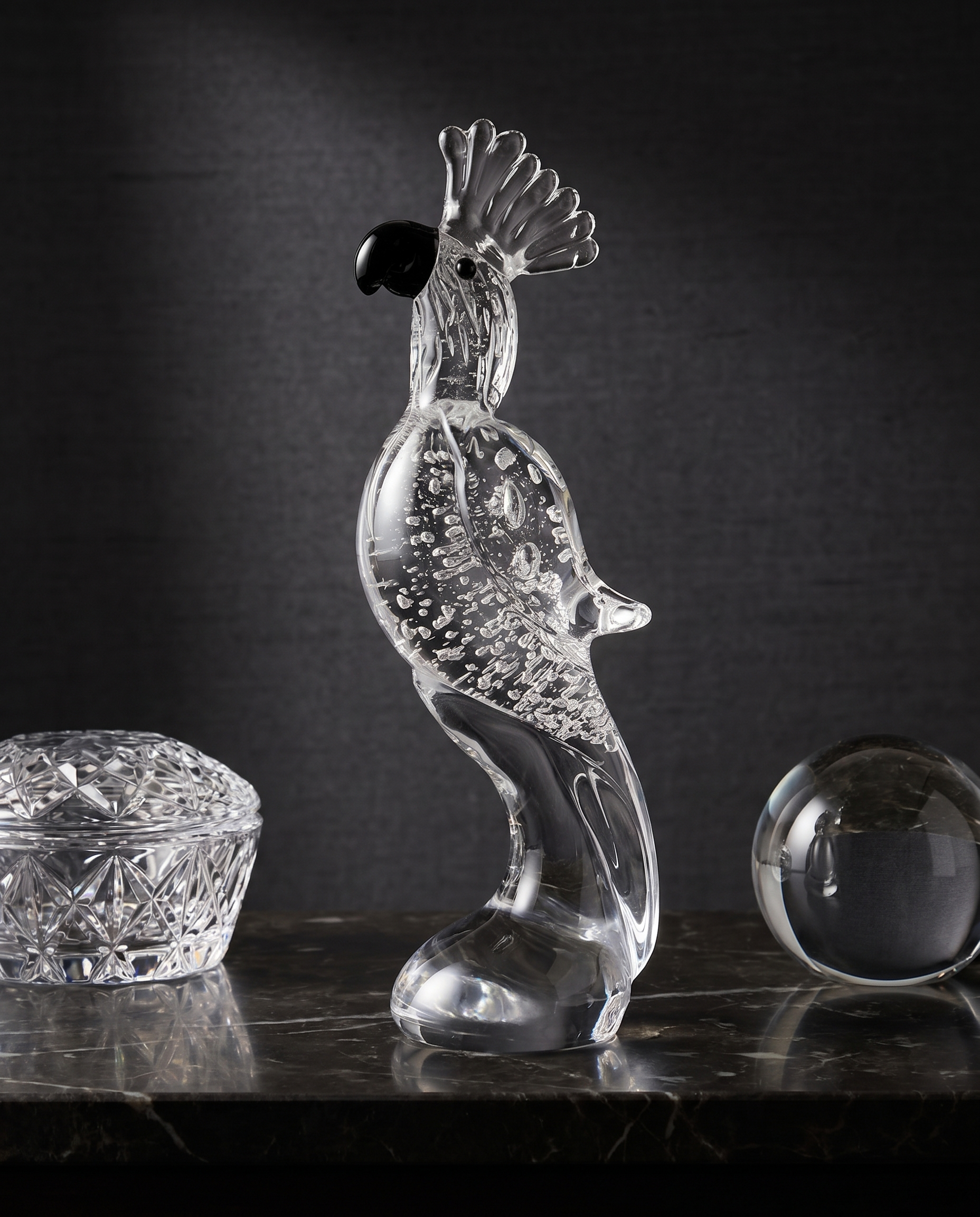 Oryx Crystal Clear Rooster Decor