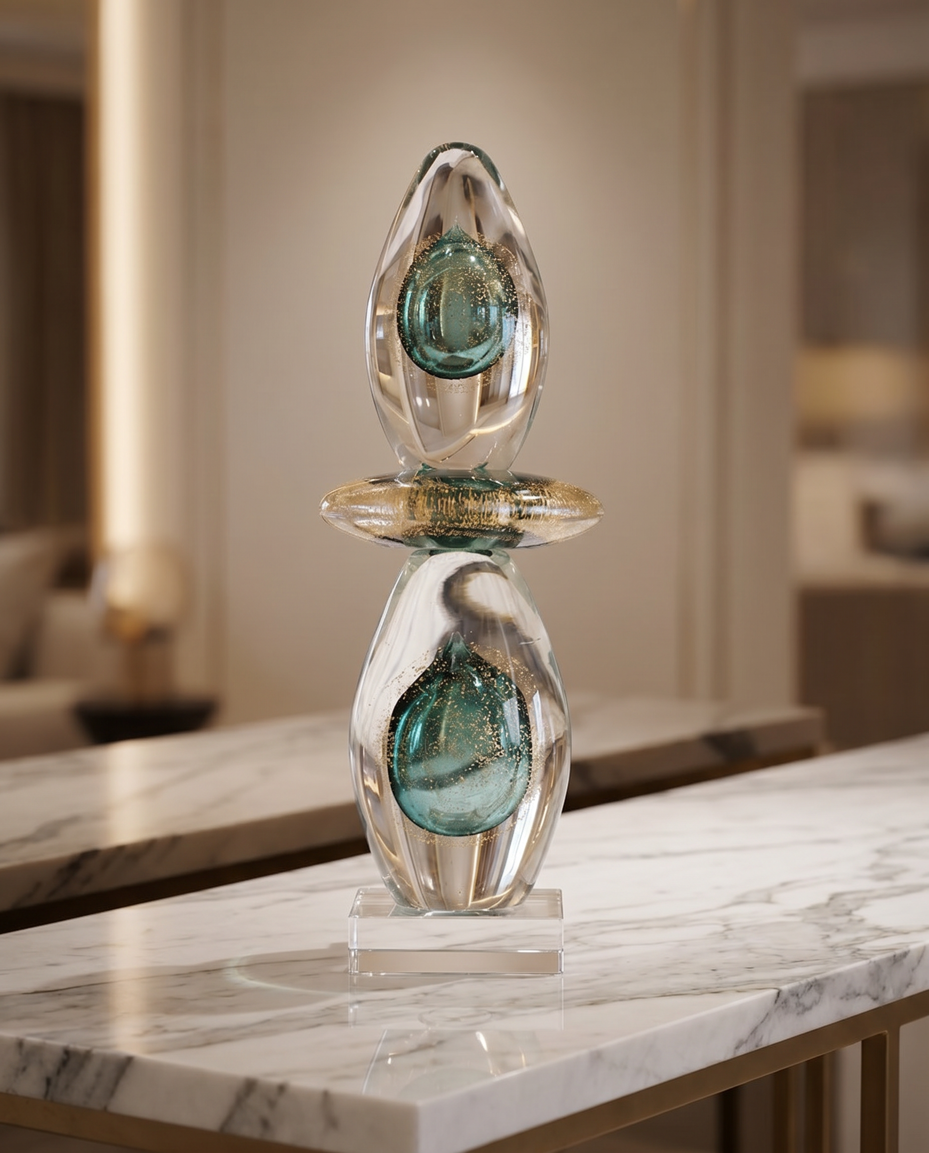 Oriona Drop Crystal Glass Decor