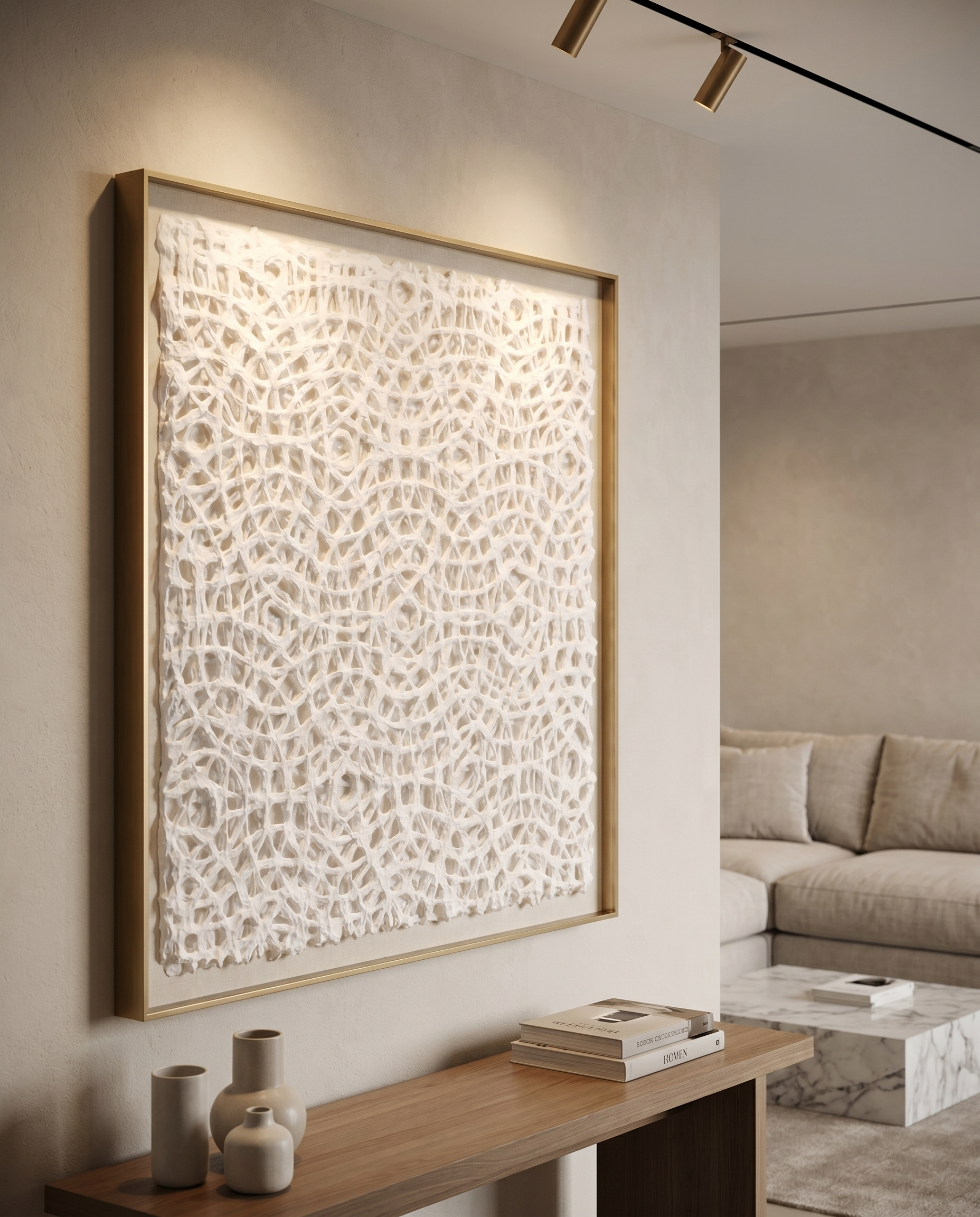Ivory Orbit - Modern Luxury Wallart