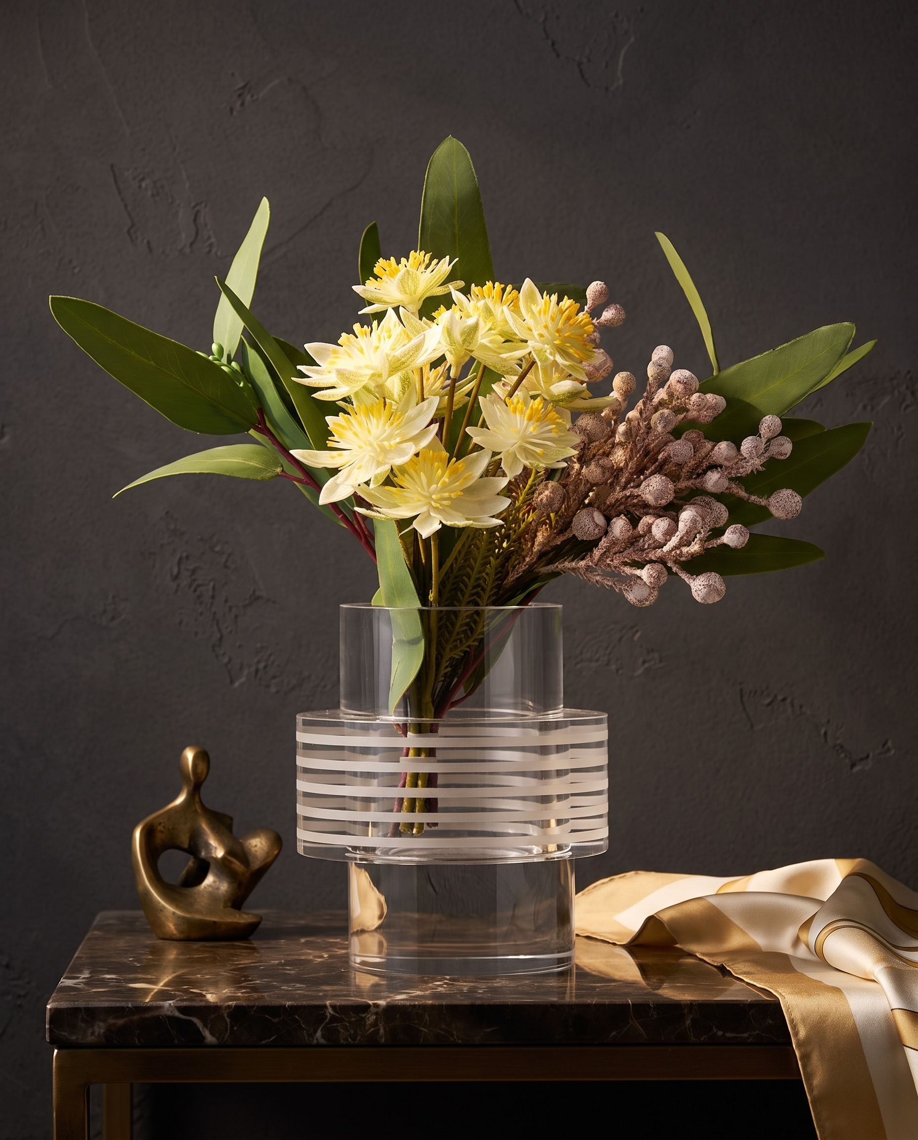 Petaline Artificial Flowering Plant