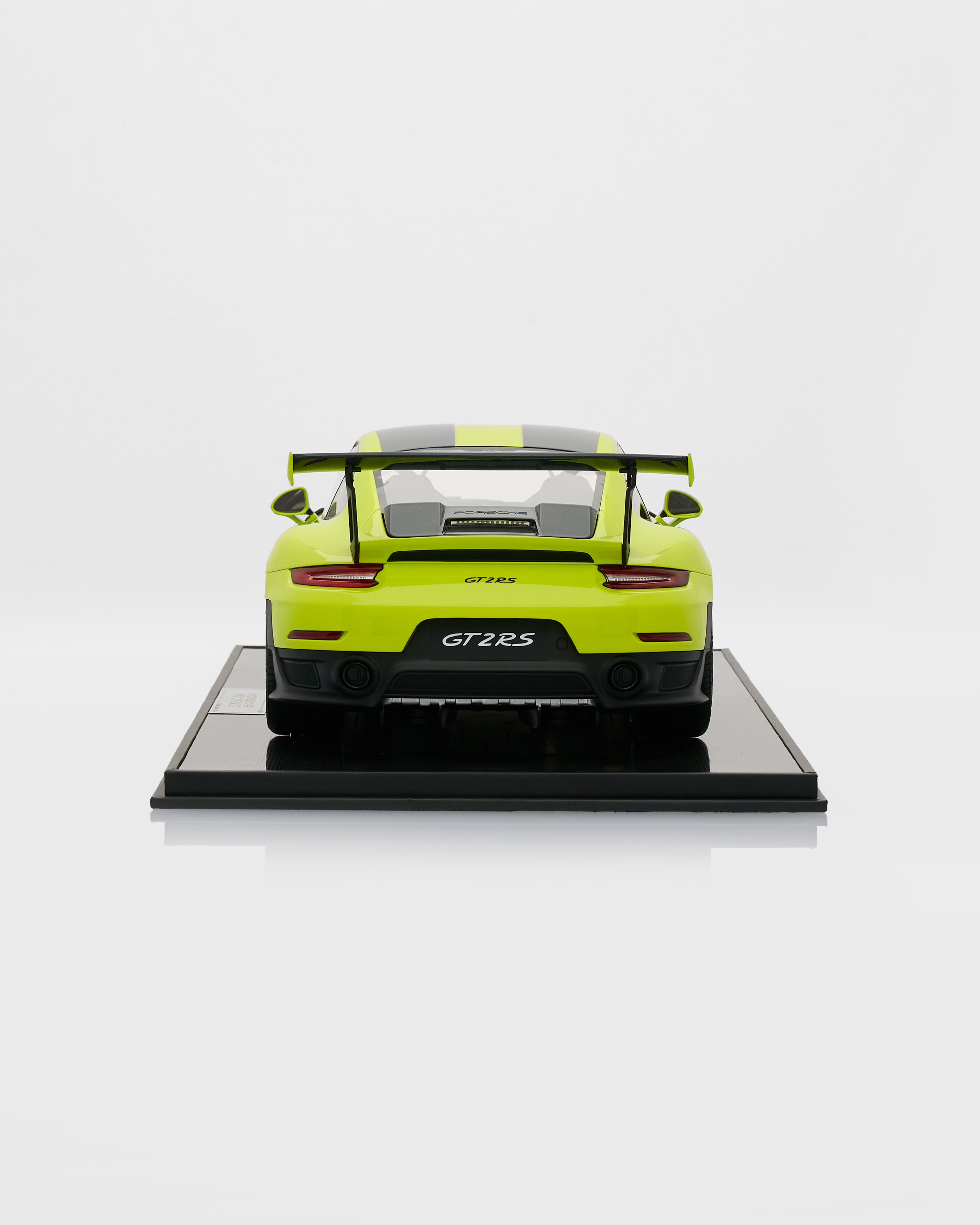 Model car of a sports car on a white background