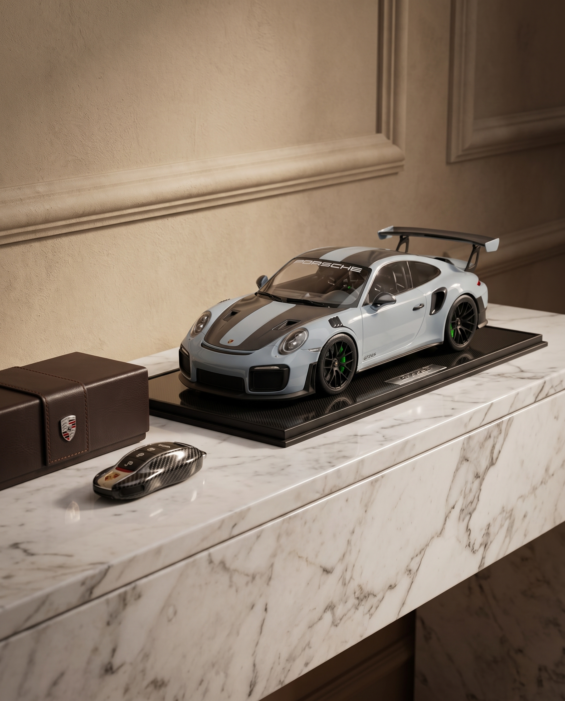 Porsche 911 GT2RS Chalk Gray Limited Edition (18/20) 1:8 Scale Model