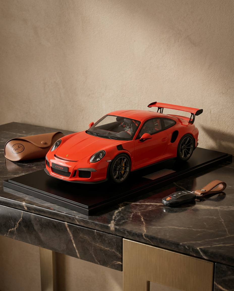 Porsche 911 GT3RS Lava Orange - Minichamps (008/191) 1:8 Scale Model