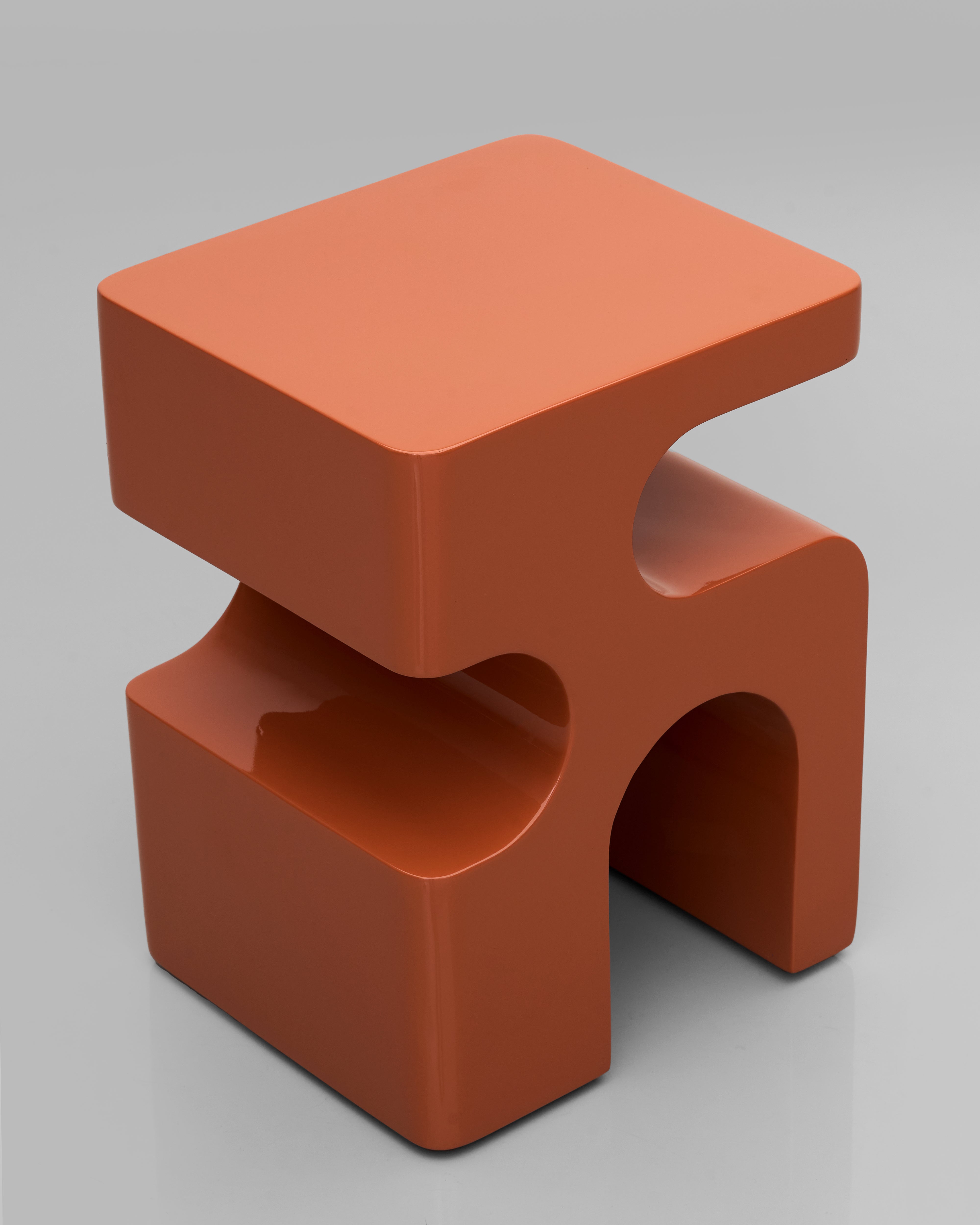 Top view of Puzzle Side Table displaying premium surface finish and elegant minimalist design