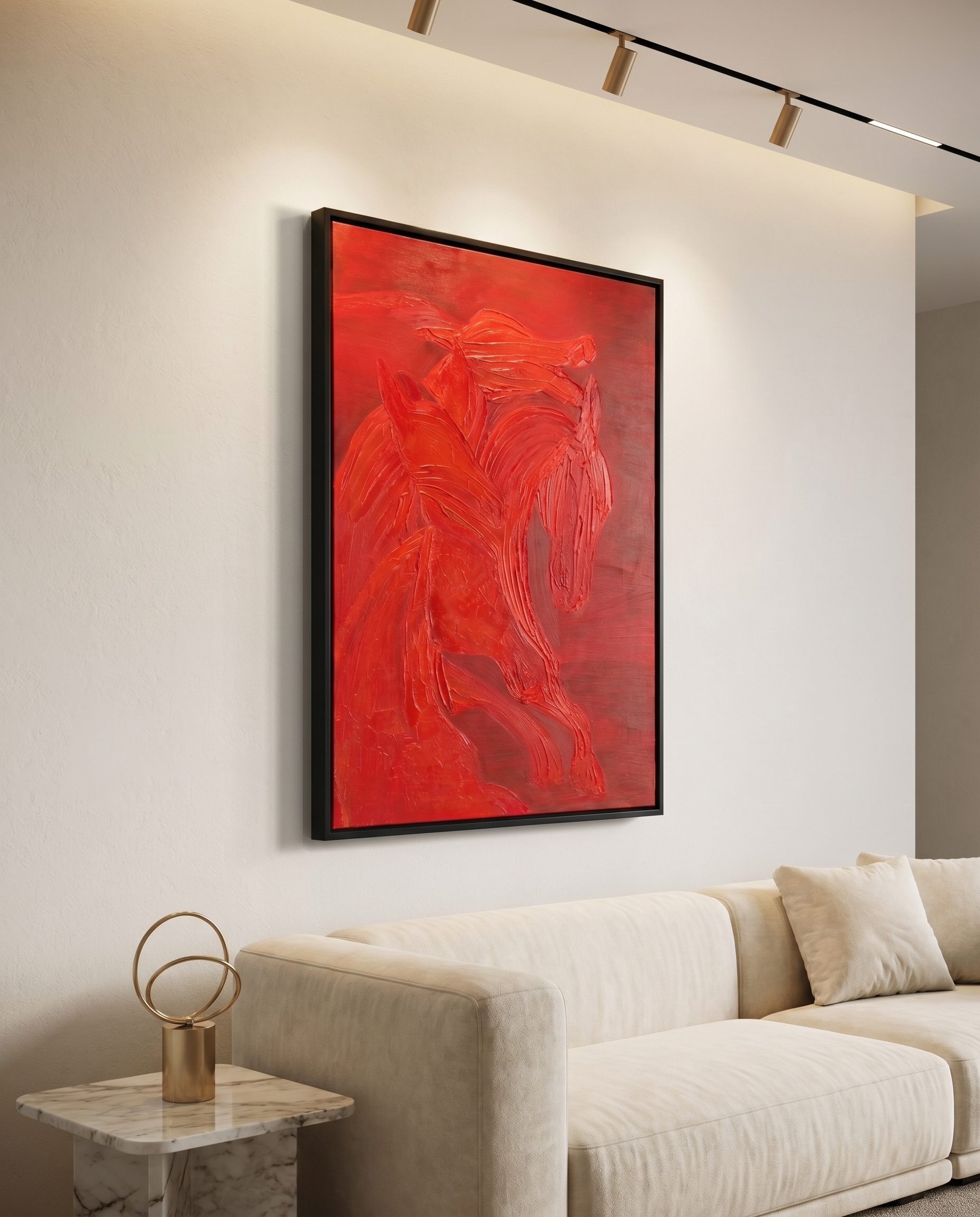 Crimson Stallion - Modern Wallart