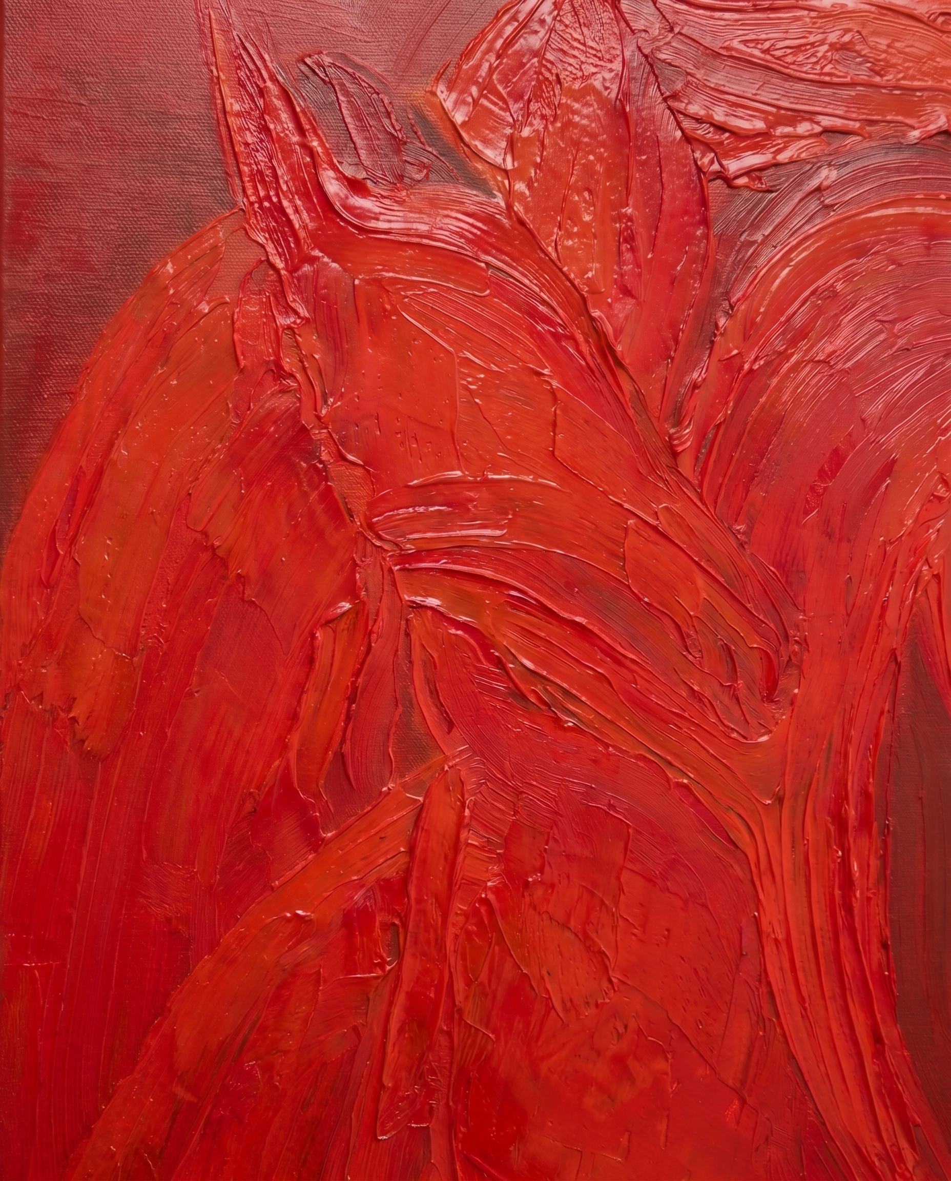 Crimson Stallion - Modern Wallart