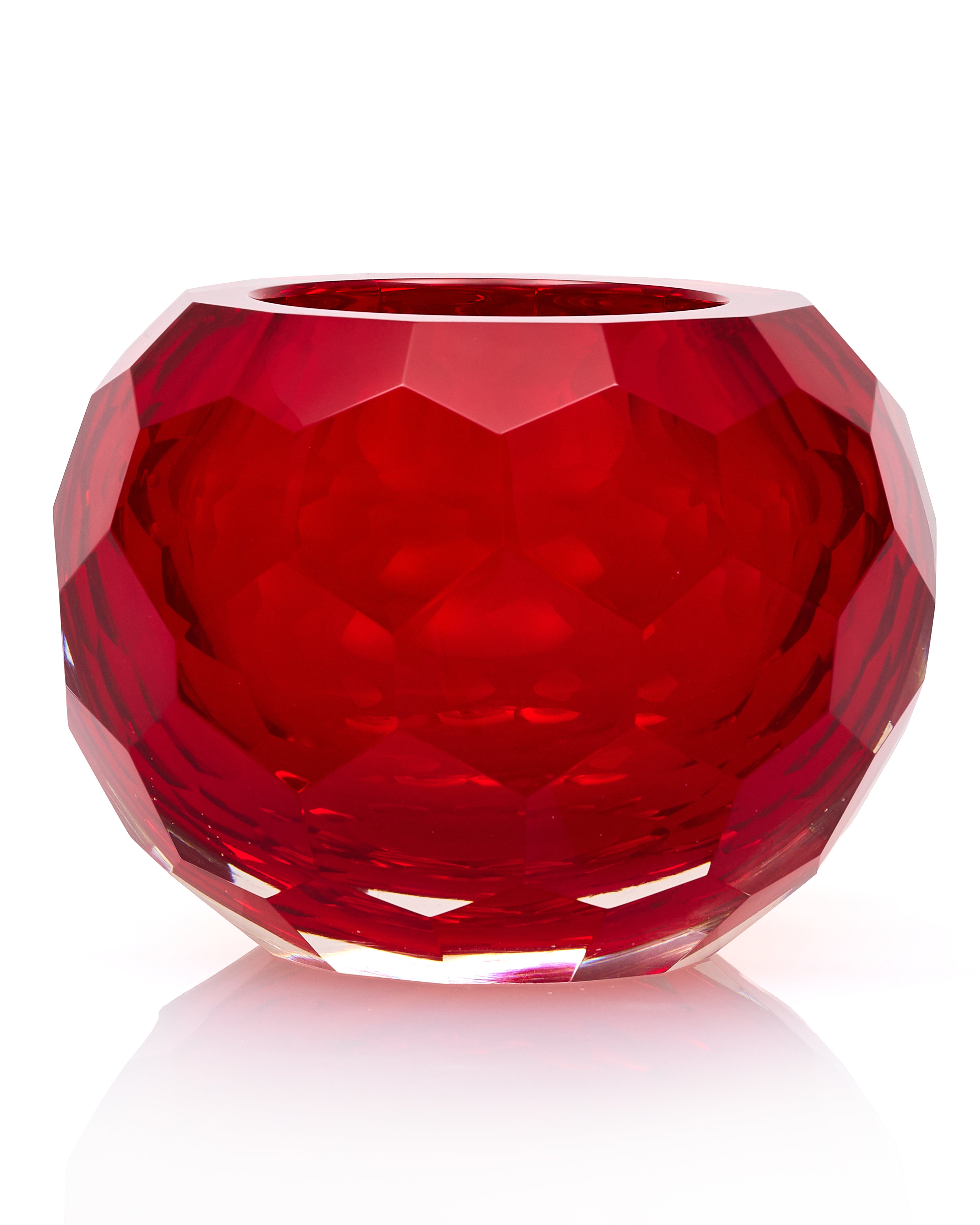 Ruby Crystal Crown Bowl