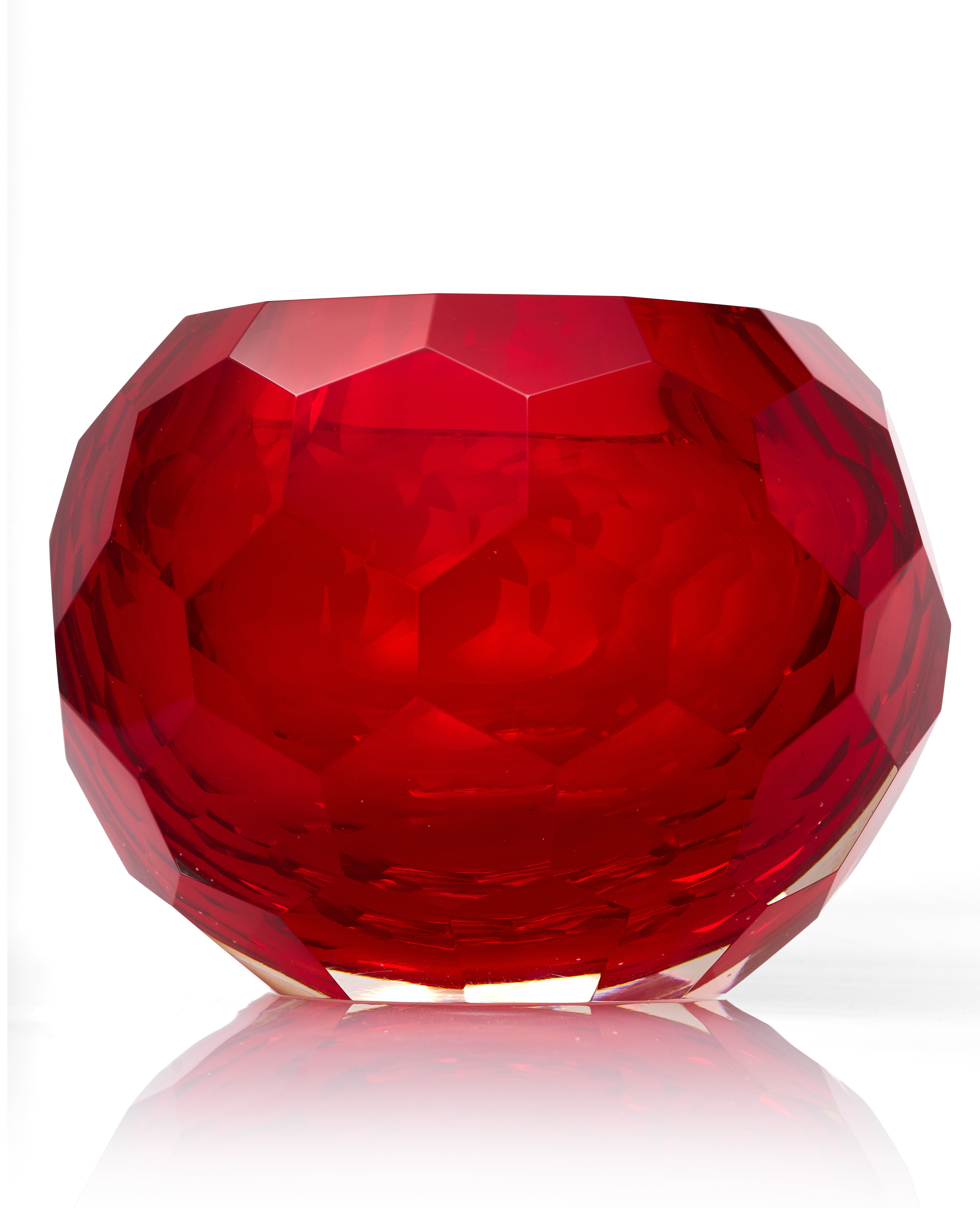 Ruby Crystal Crown Bowl