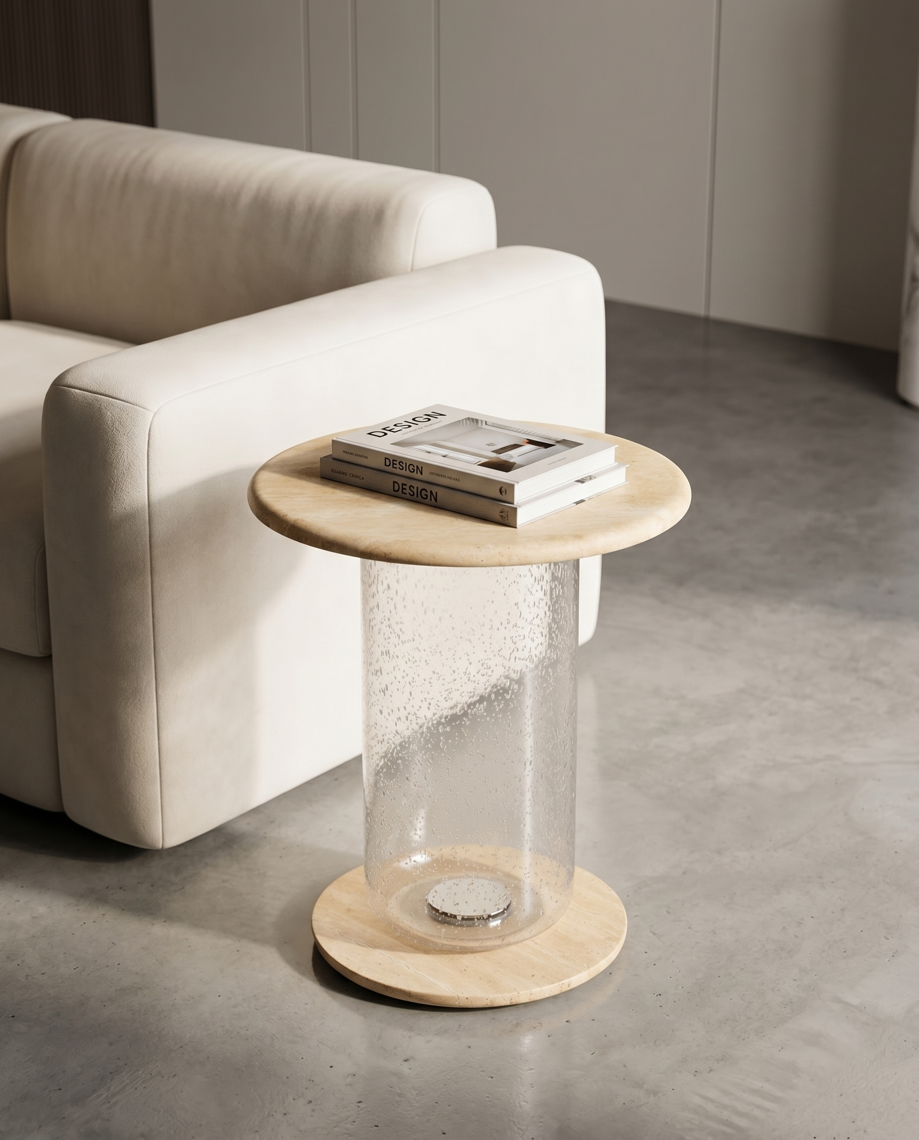 Solon Marble Glass Side Table