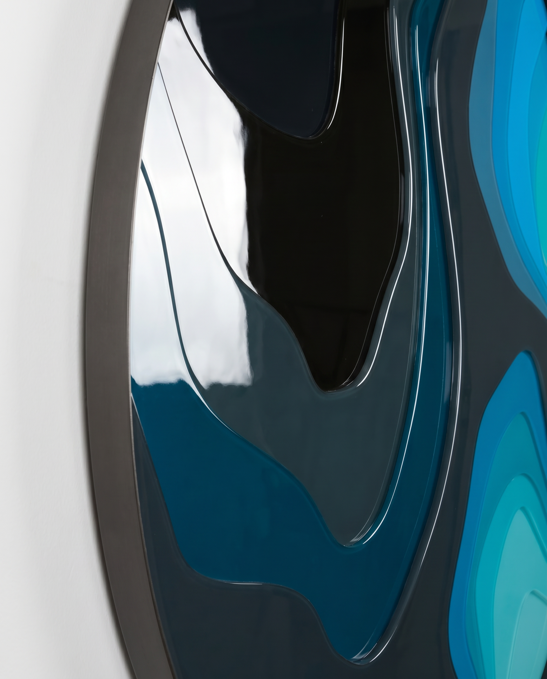 Sapphire Drift Acrylic Luxury Wall Art